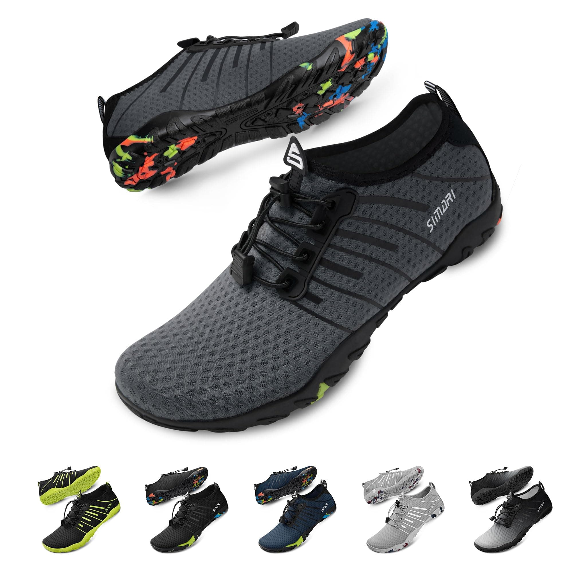 Water Shoes for Women Men - Barefoot Quick-Dry Aqua Socks | Lightweight Swim Shoes for Surfing, Swimming, Beach Sports, Kayaking, Diving | Non-Slip Design
