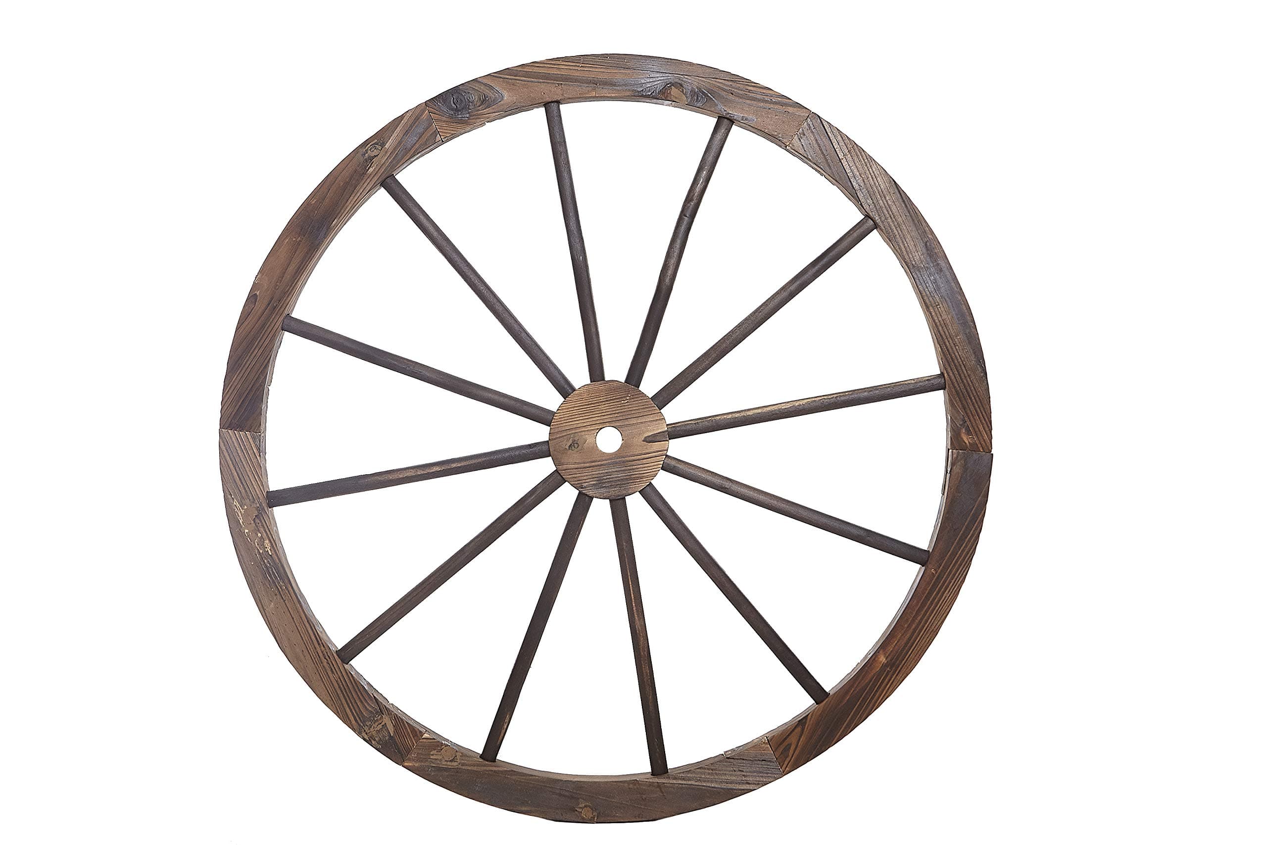 Large 90cm Diameter Ornamental Wooden Garden Cart Wagon Wheel Wood Cartwheel
