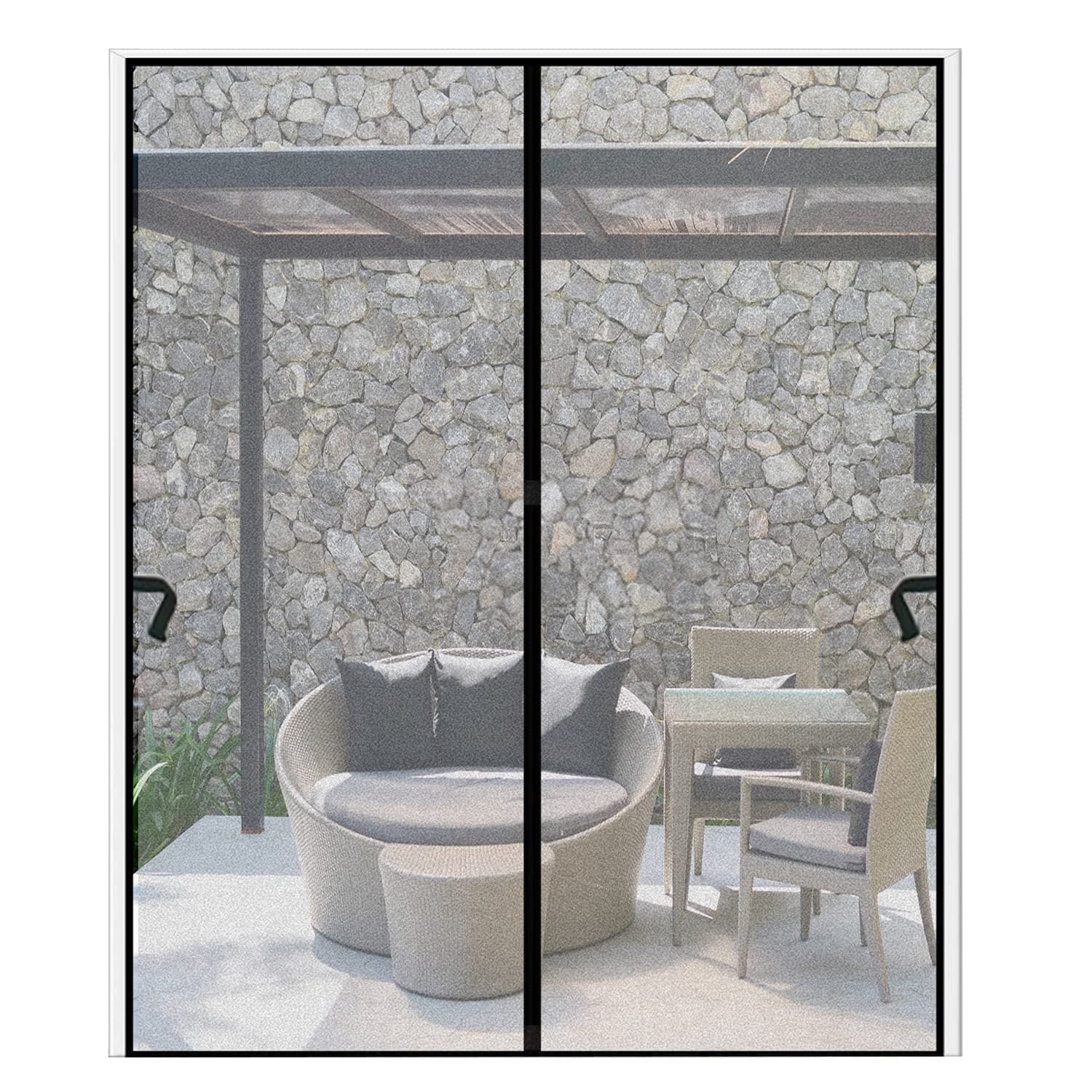 Magnetic Screen Door Fits Door Size 70"x95" Snap on Screen Door Magnets Mesh Screen Curtain Sliding Door Mosquito Door Net with Heavy Duty for Frech Door/Entry Door/Interior Door/Patio Door