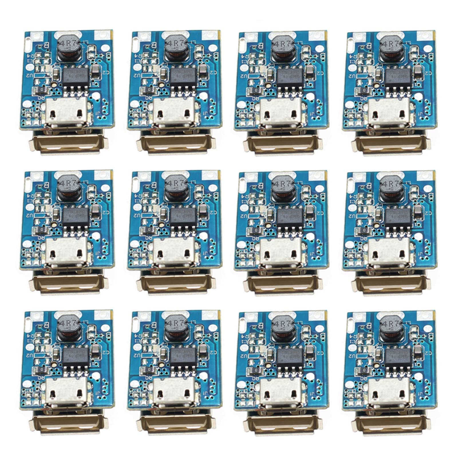 Onyehn10Pcs 5V Boost Step Up Power Supply Module Lithium Battery Charge Protection Board HOTCHIP HT4928S(parameters Same as134N3P) DIY Charger LED Display USB and Micro Port 10 Pack