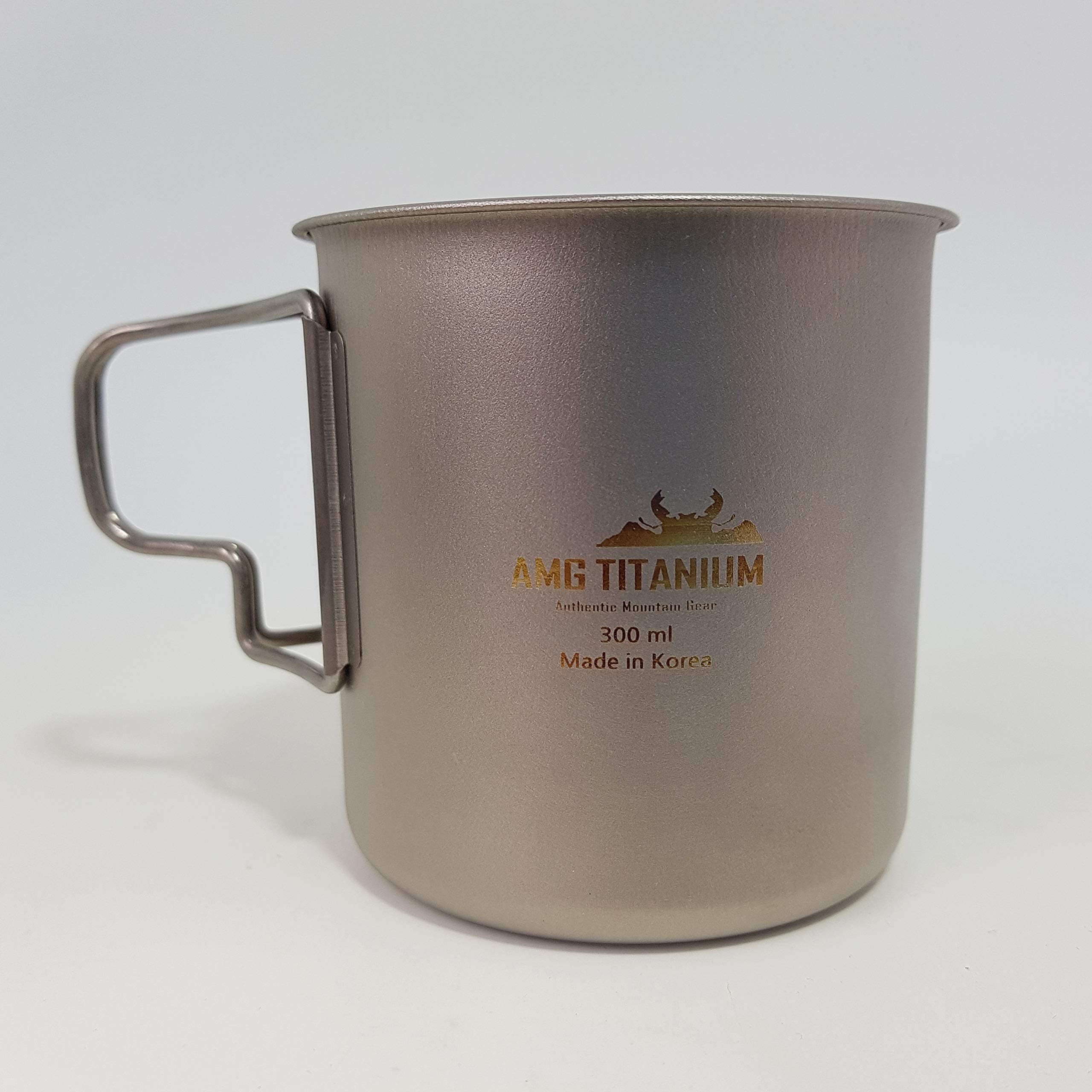 AMG Titanium Folding Water Cup Mug 300 ml / 10.14 oz Lightweight Outdoor Camping Coffee Mug