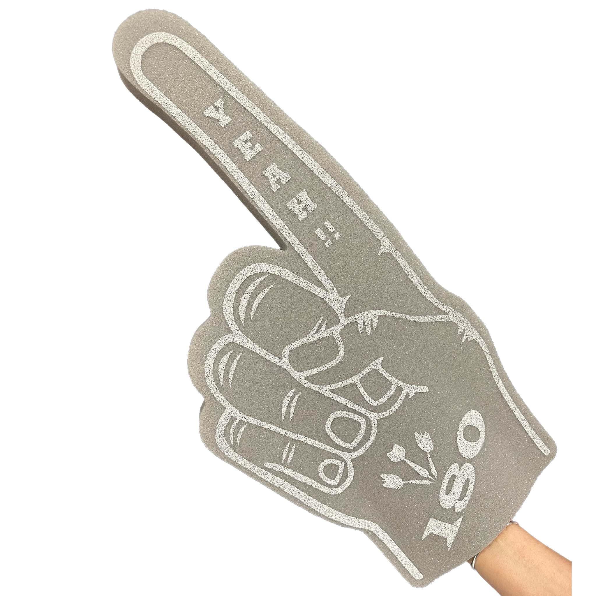 180 Giant Foam Hand Pointy Finger (Pack OF 5) (Grey)