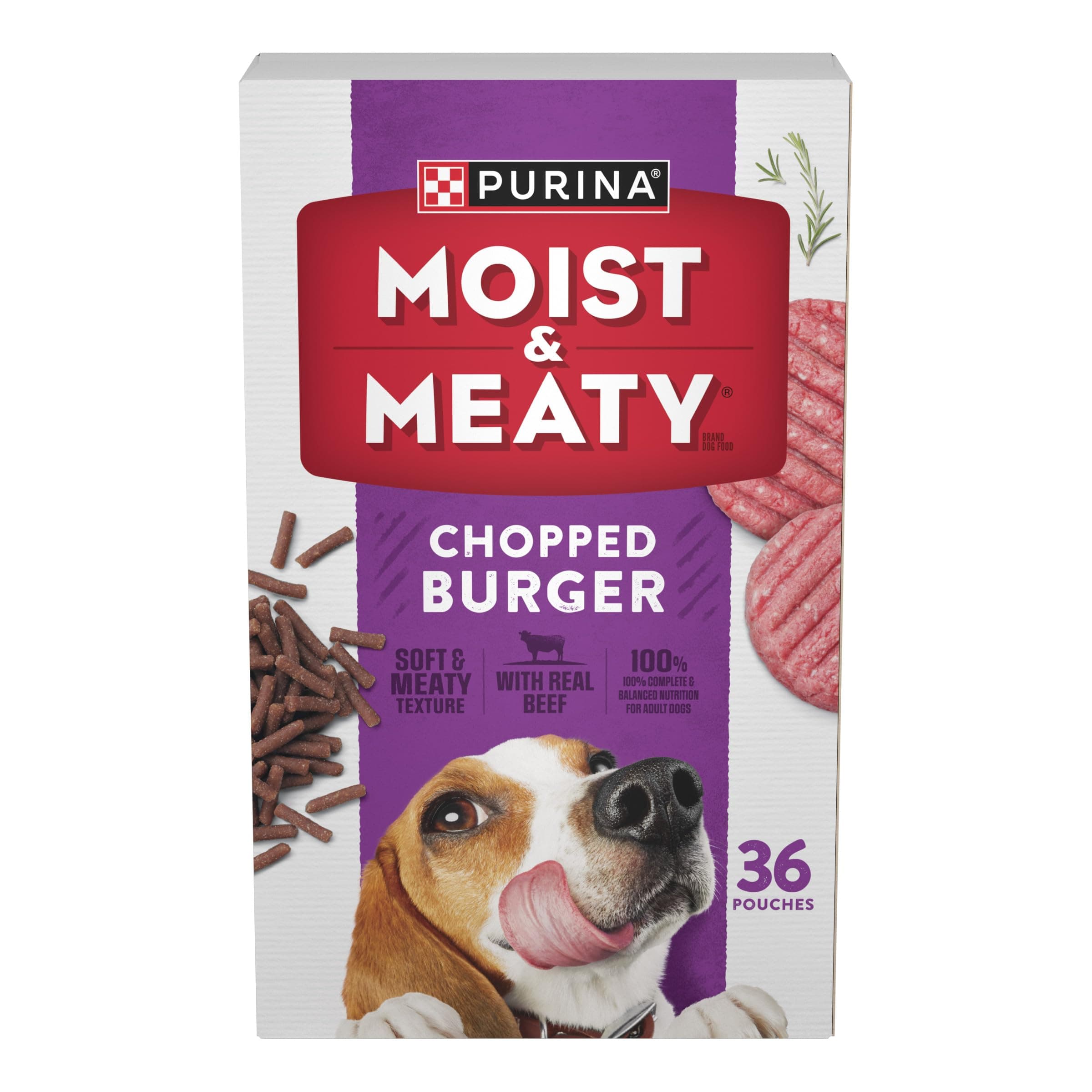 Dog Food, Chopped Burger, 216-Ounce Box