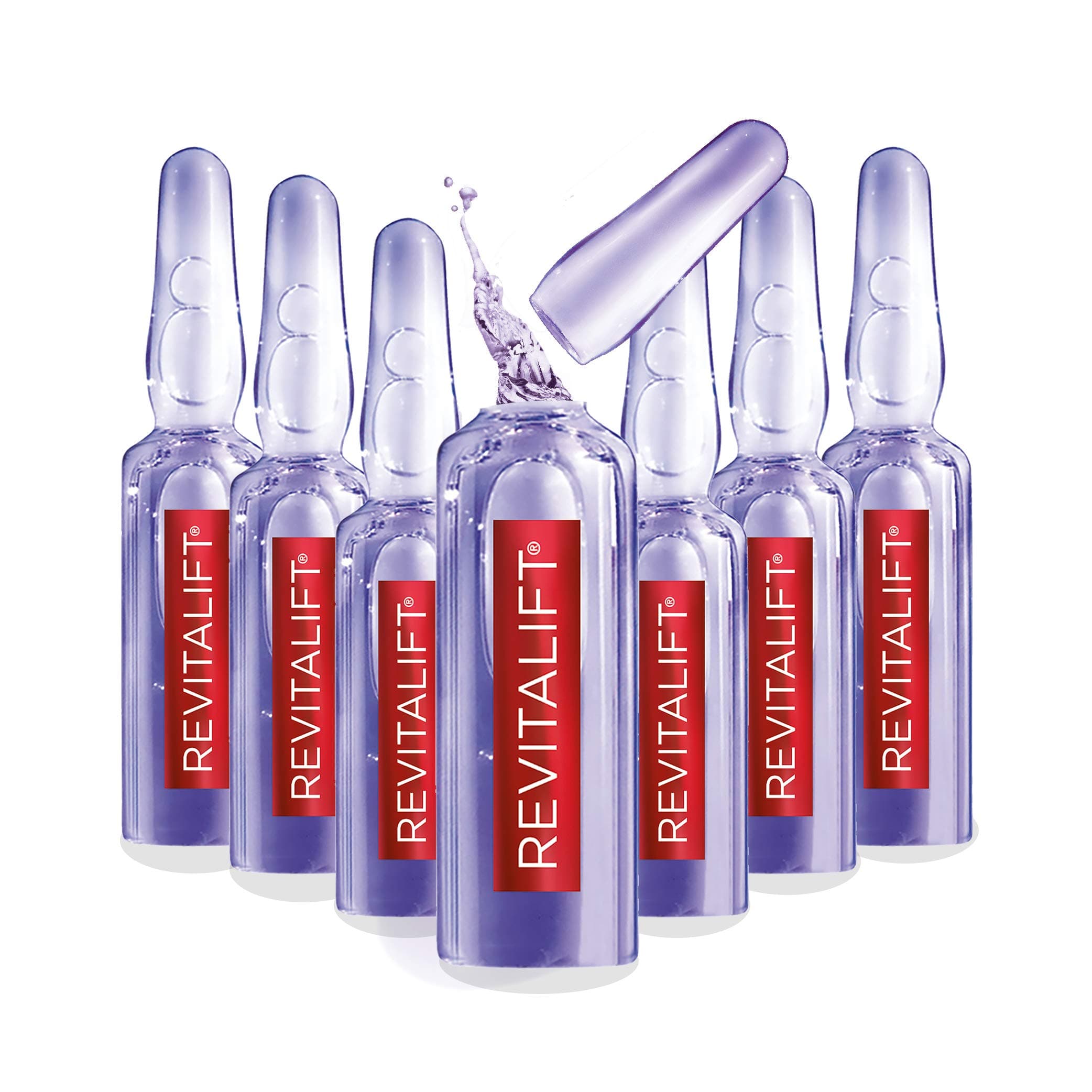 L’Oréal Paris Revitalift Derm Intensives Hyaluronic Acid Serum Ampoules 7 Day Boost Pure Hyaluronic Acid Anti-Aging Ampoules to visibly replump skin in 7 days, 7 Ampoules, 0.28 fl. oz.