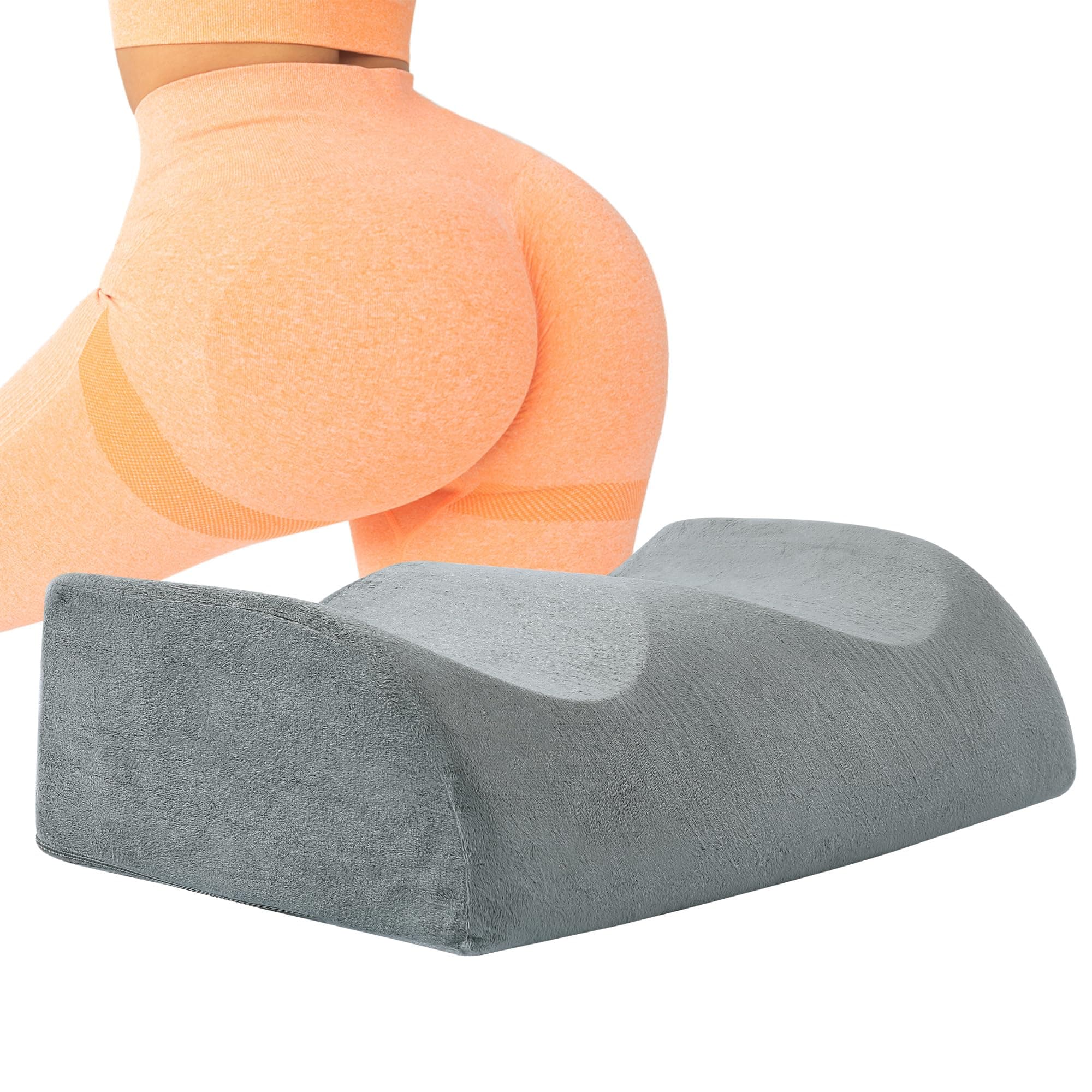 HOMBYS Extra Large BBL Pillow After Surgery for Butt 18"x11"x5", High Density Foam Butt Pillows for Sitting After Surgery, Durable BBL Recovery Pillow for Car Seats, Office and Home Chairs(Gray)