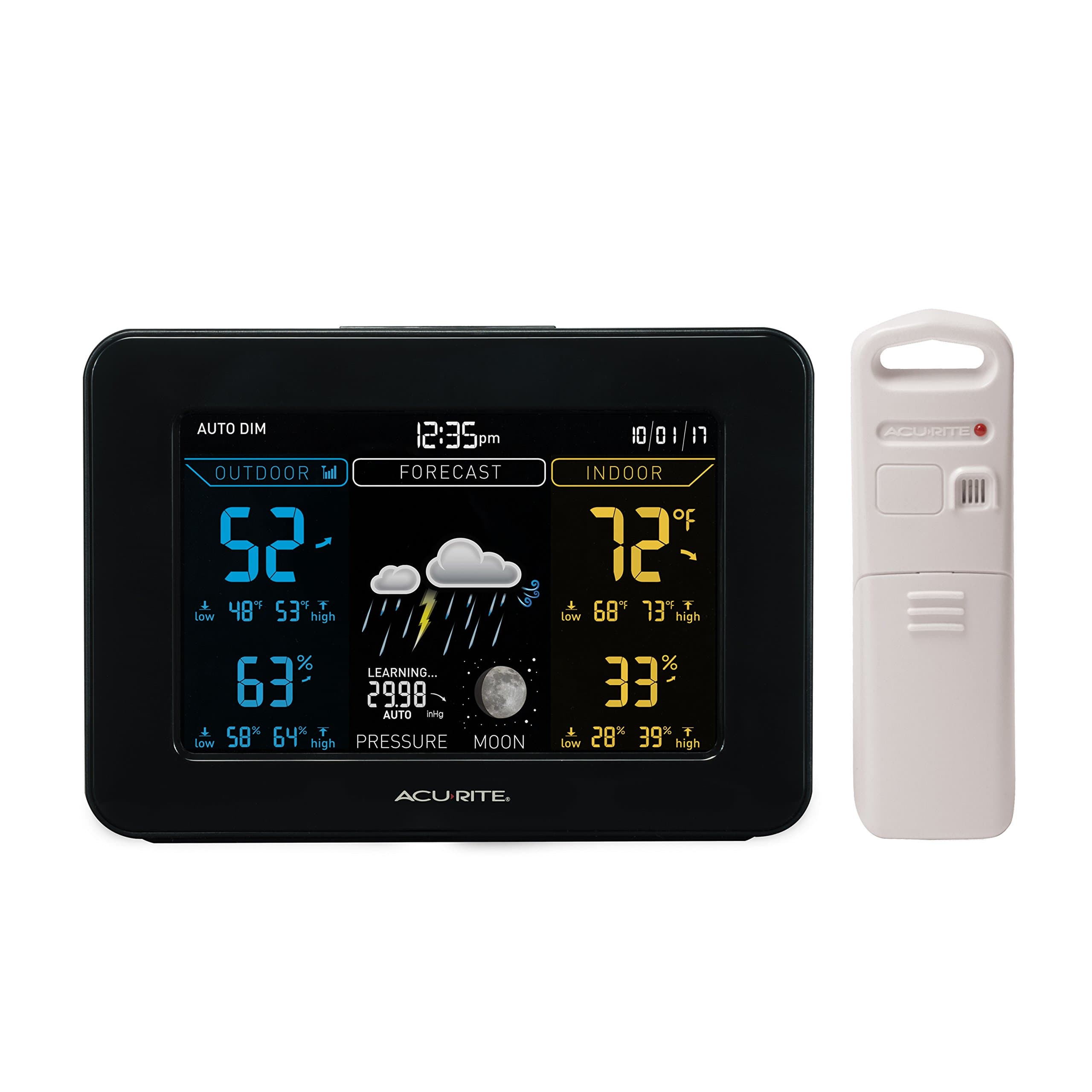Color Weather Station with Temperature and Humidity Monitor, Weather Forecaster