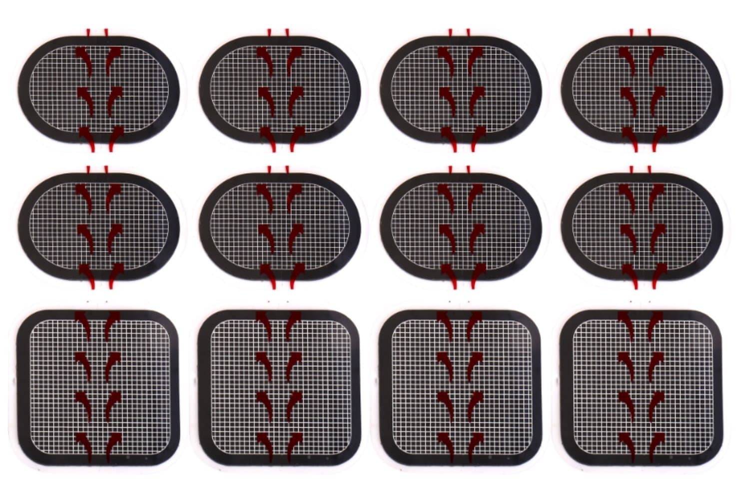 SOYOKO Replacement Gel Pads for All Flex Abdominal Belts Pro Go System 4 Sets of 12 pads,Toning Pads