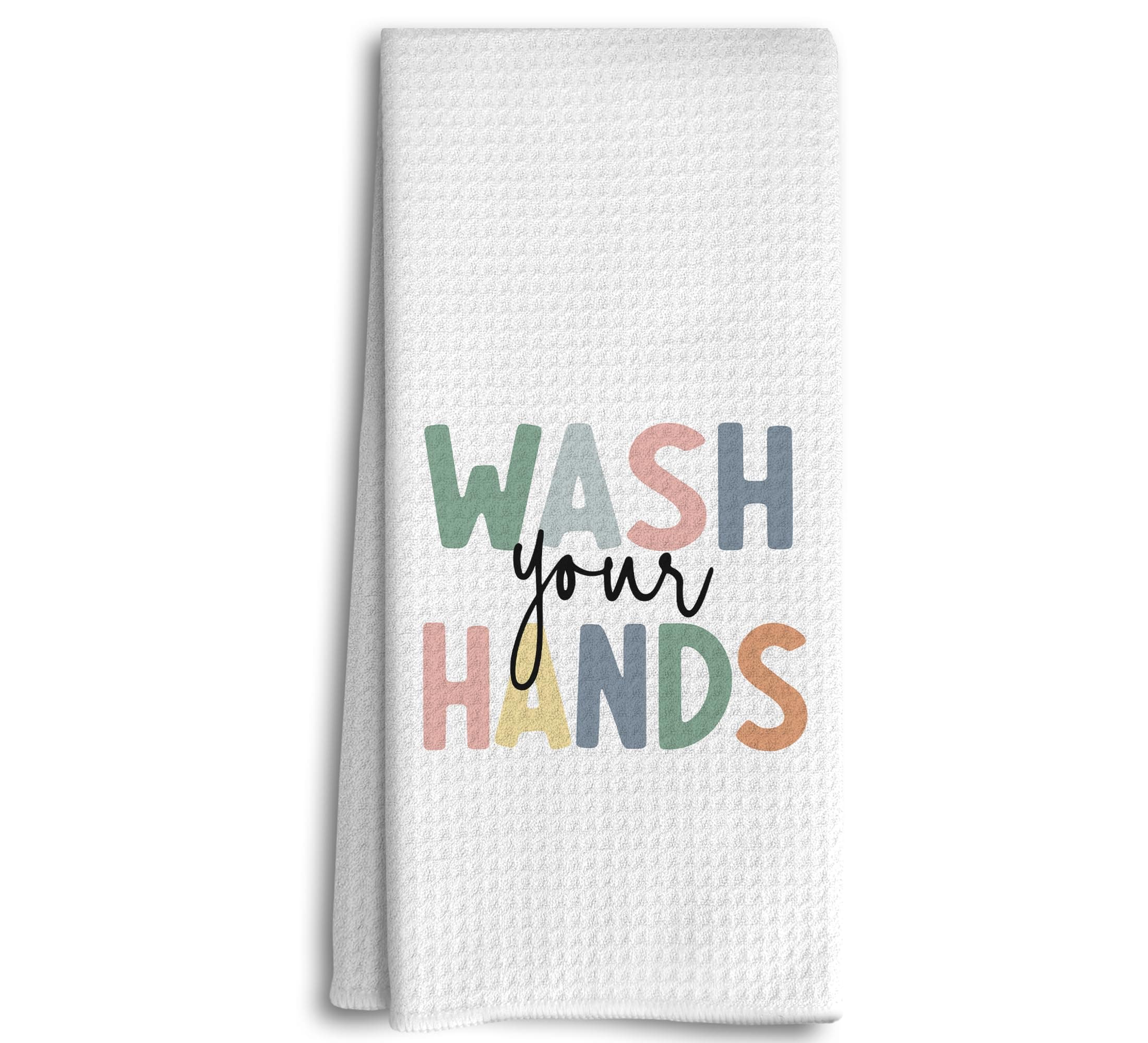 Dwept Kids Kid Bathroom Decor, Kids Hand Towels, Kids Bathroom Accessories, Little Girls Boys Bathroom Kitchen Decor for Kids, Wash Your Hands Boho Nursery Dish Towels Tea Towels for Kitchen Bathroom