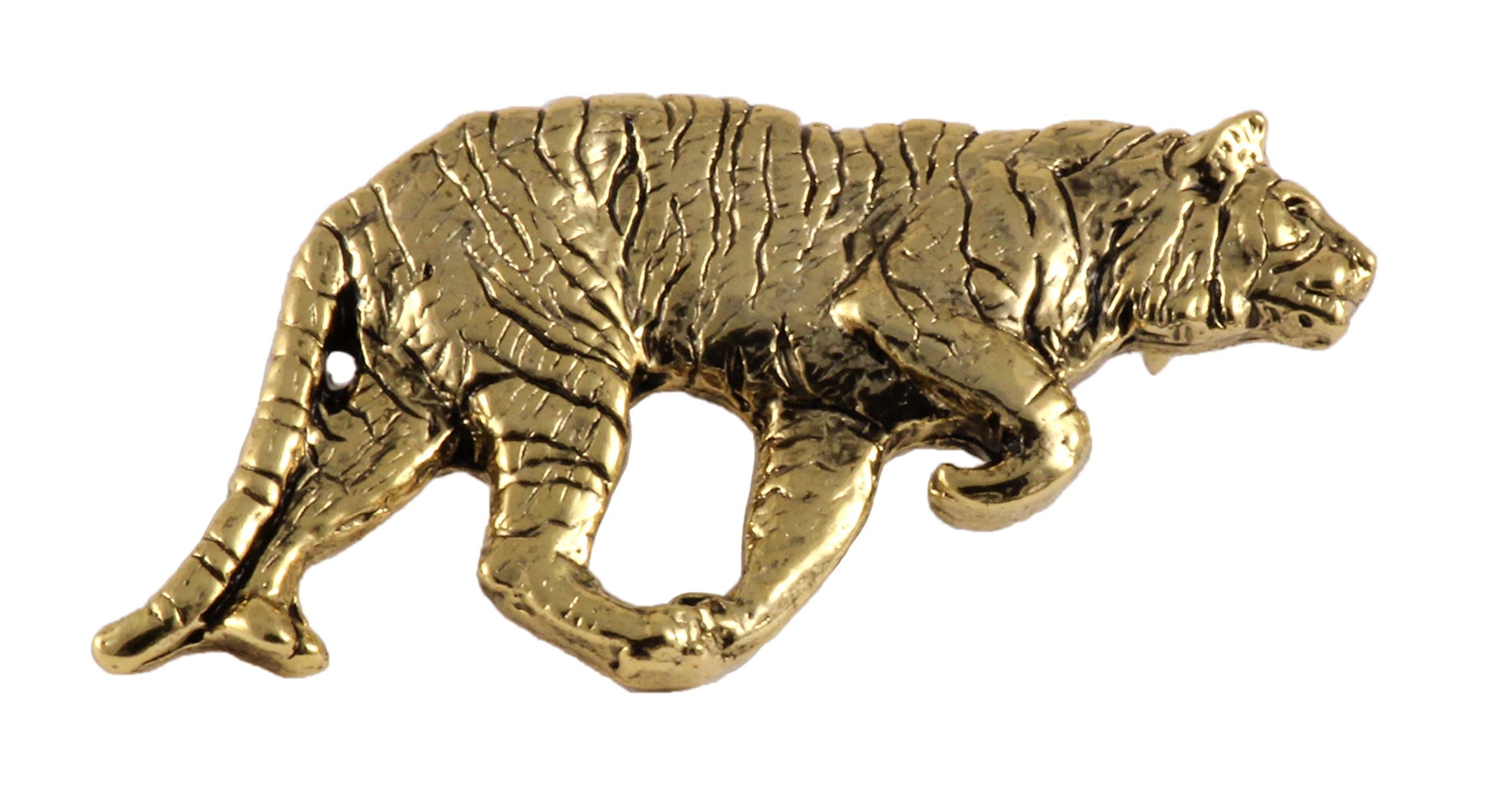 Creative Pewter Designs Tiger Stalking Full Body, 22K Gold Plating Pin, MG109