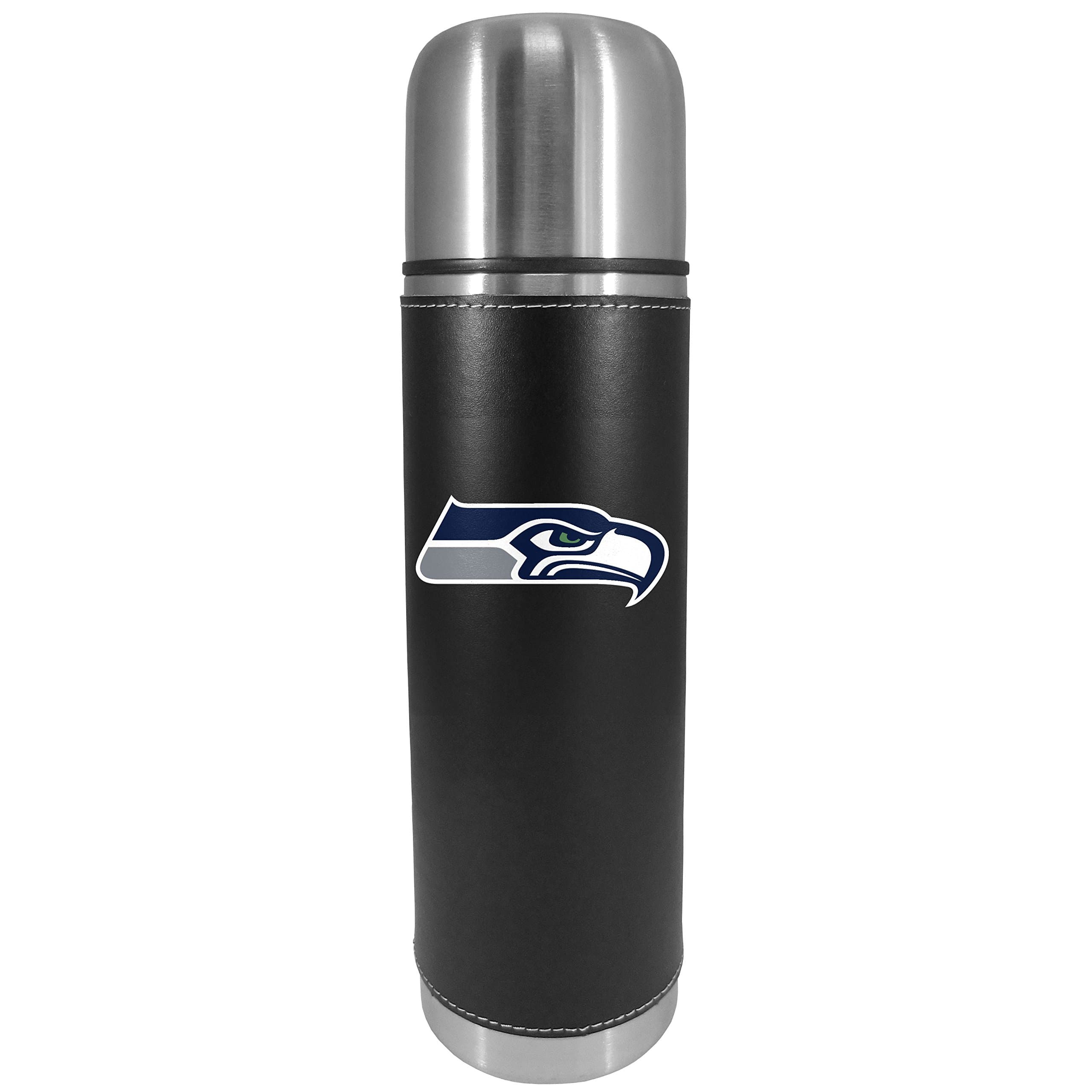 SiskiyouNFL Sports Fan Shop Seattle Seahawks Graphics Thermos 26 ounce Black