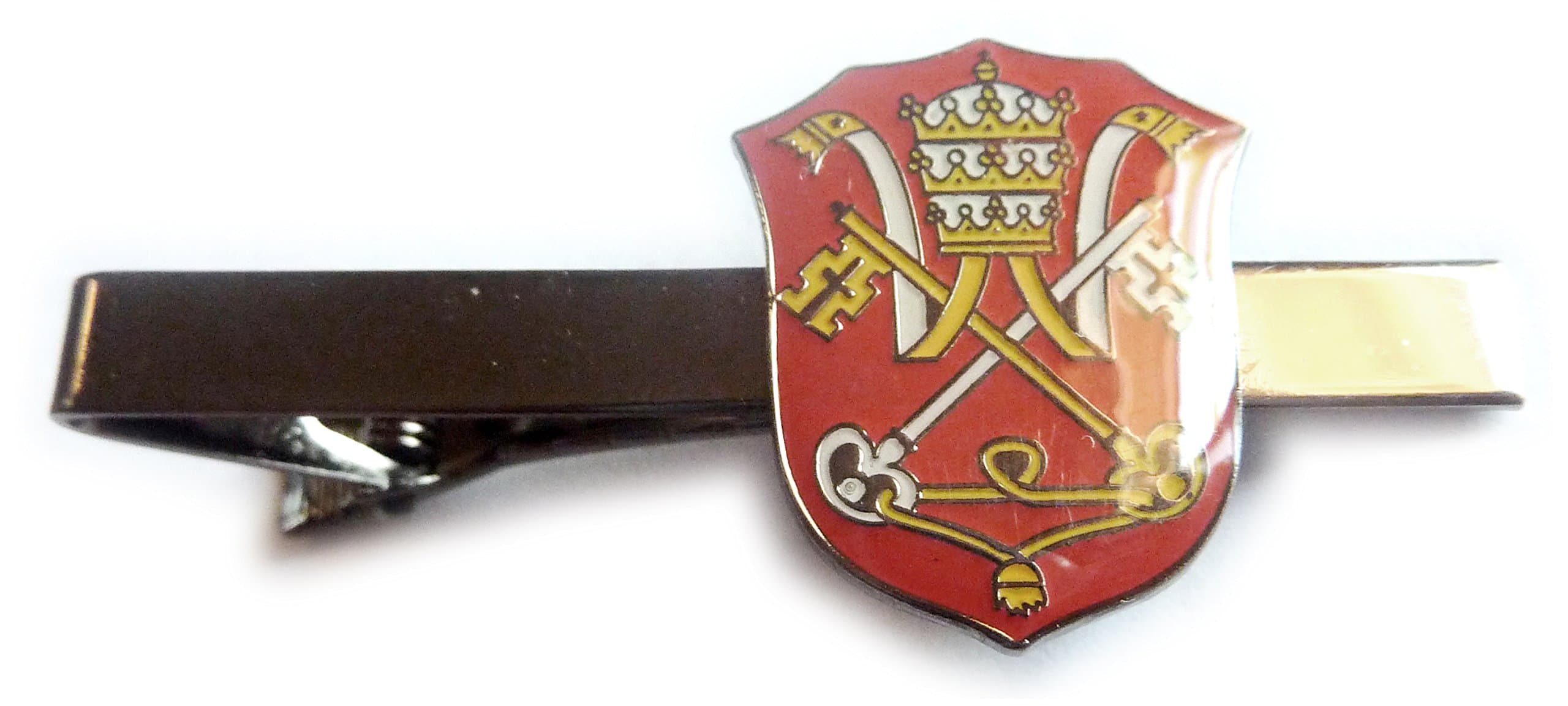 Catholic CollectiblesHoly See Vatican Coat of Arms Flag Catholic Pope Tie Bar Clip