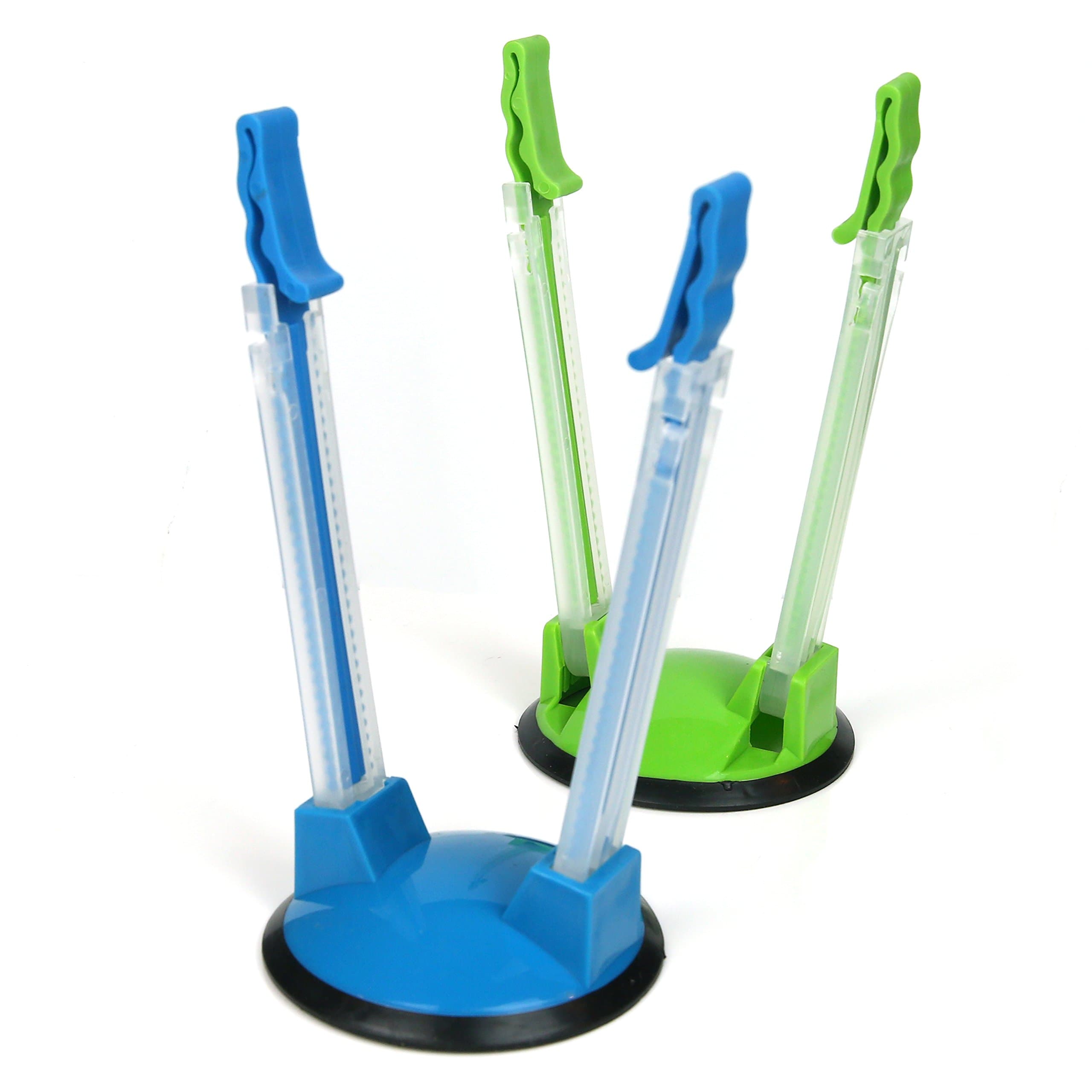 Hands Free Baggy Rack Clip Food Storage Bag Holder - (2 pack) Best Opener for Freezer and Storage Baggies