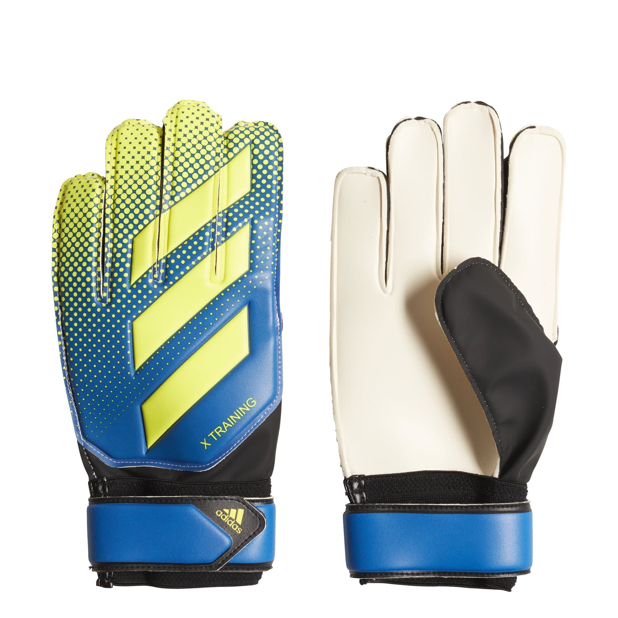 adidas Performance X Training Goalie Gloves, Football Blue/Solar Yellow/Black, Size 12