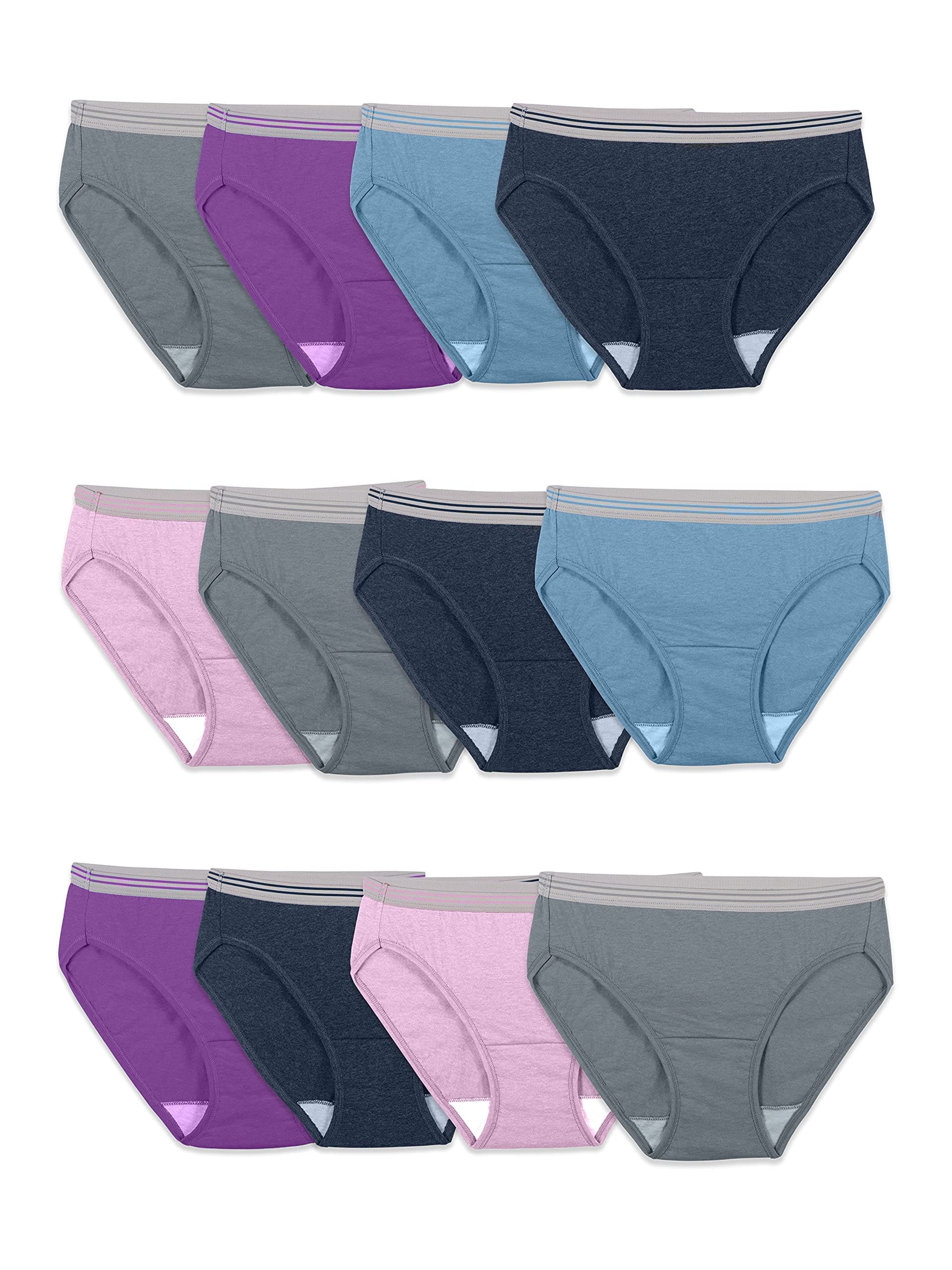 womens Tag Free Cotton Bikini Panties Bikini Style Underwear (pack of 12)