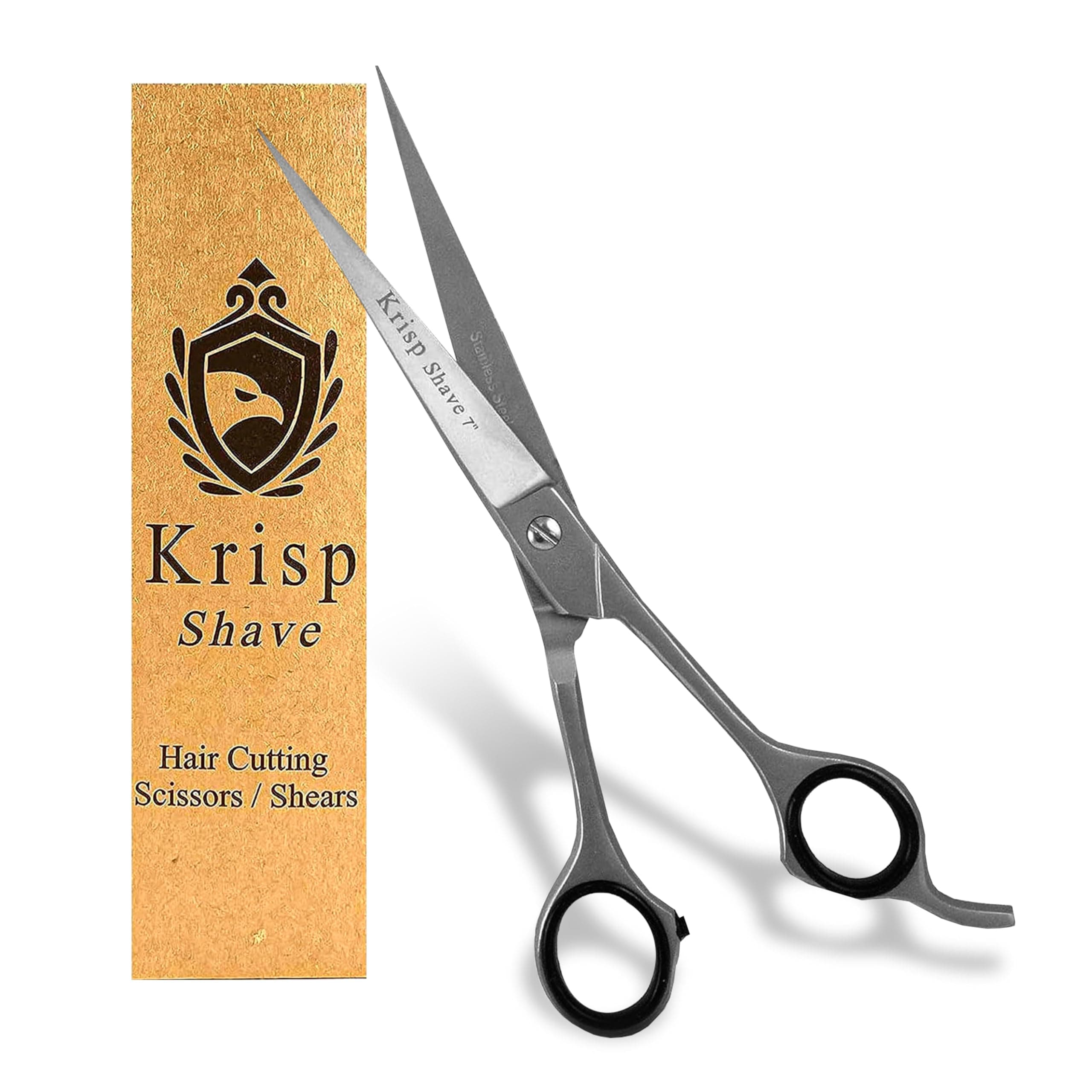 Professional Hair Cutting Scissors - Japanese Stainless Steel Salon Barber Scissor (7 inch Inch) - Shears for Men's Beard Mustache Women Kids Pets Haircut All Purpose Shear, KSP-784