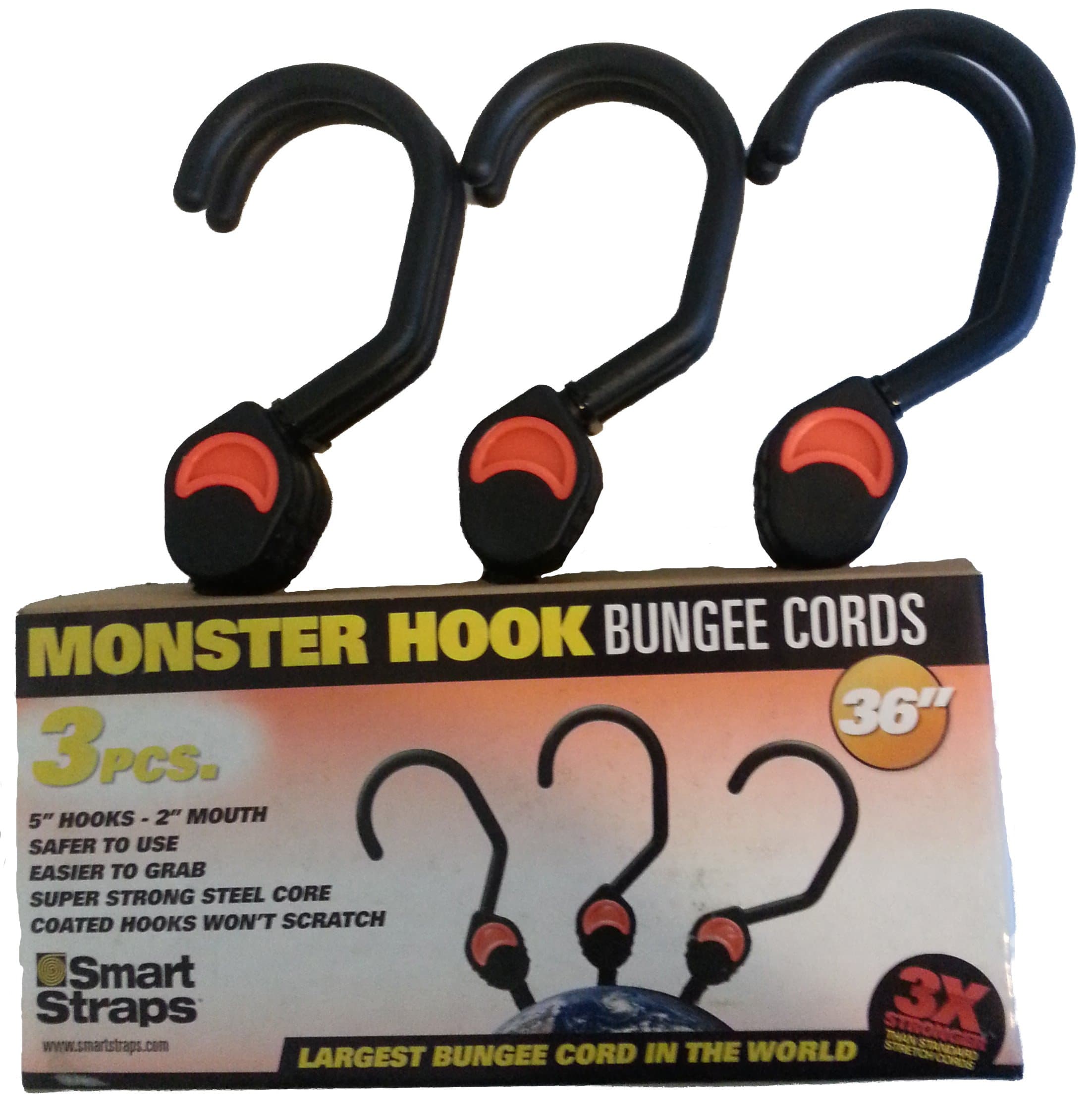 Monster Hook Bungee Cords 36 Inches 3 Pack
