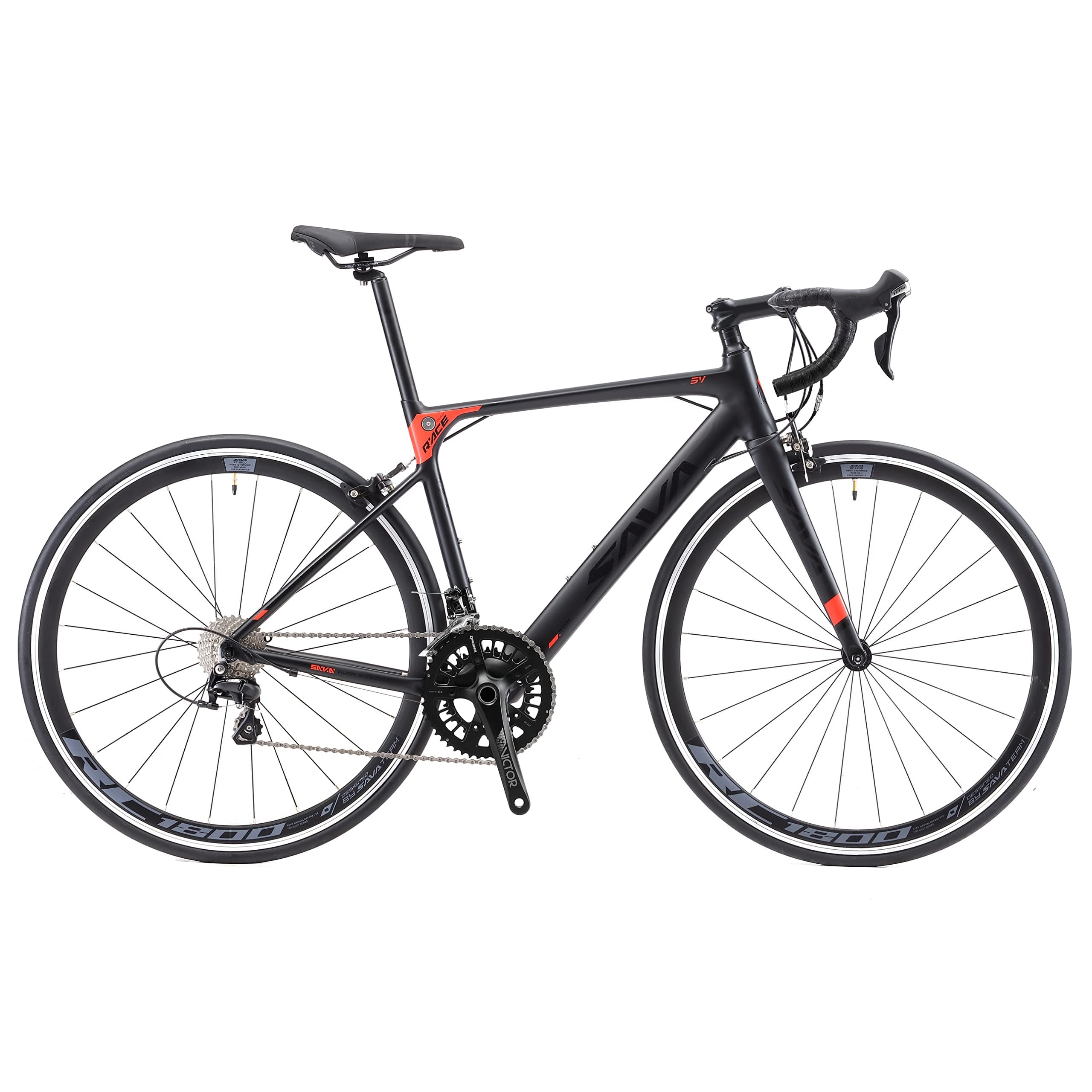 SAVADECK Aluminium Alloy Road Bike, R8 700C Carbon Fork Road Bicycle Light Aluminium Frame Road Bike with Shimano 105 R7000 22 Speed Groupset and Double V Brake