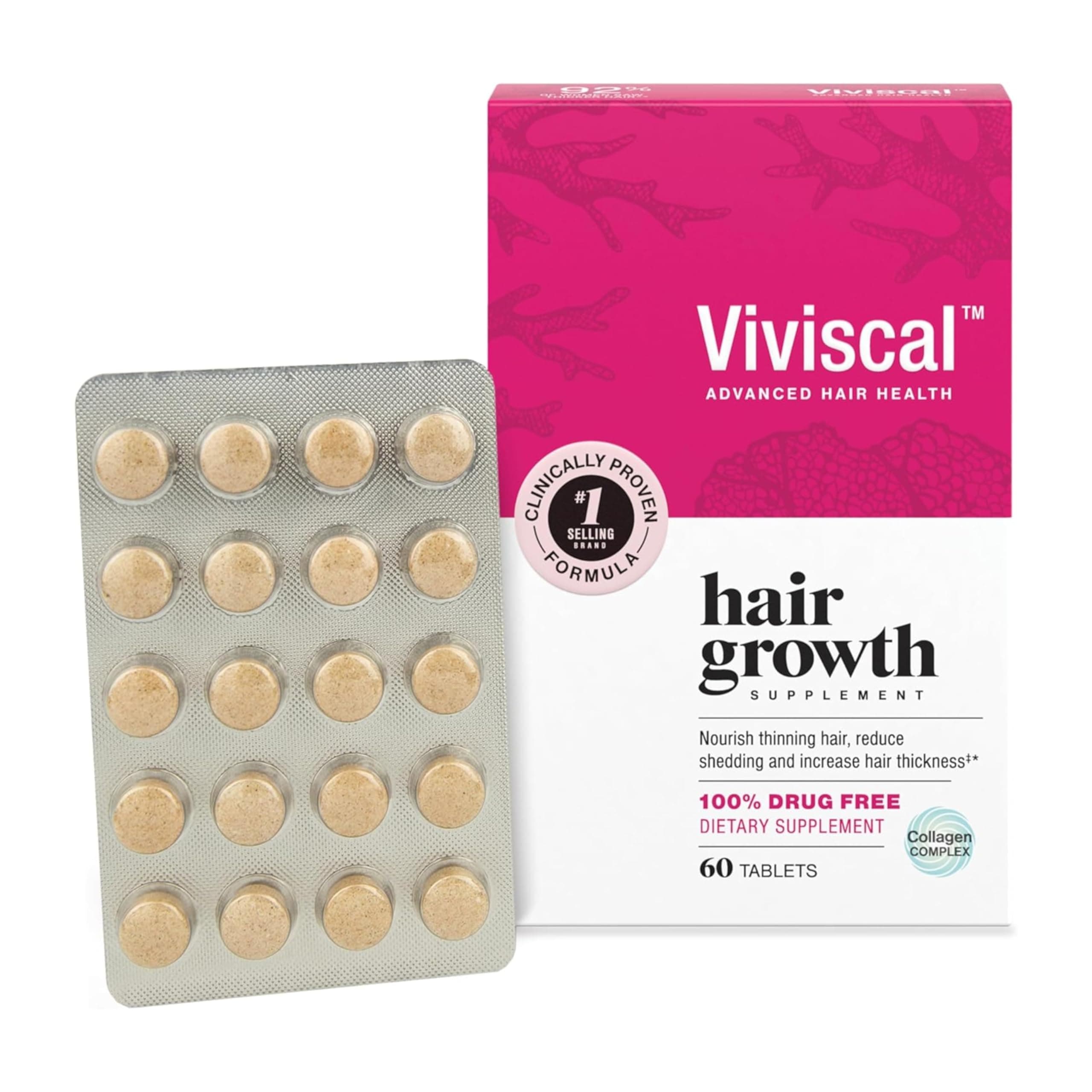 Viviscal Hair growth supplement for women, 60 Count, 1 Month Supply