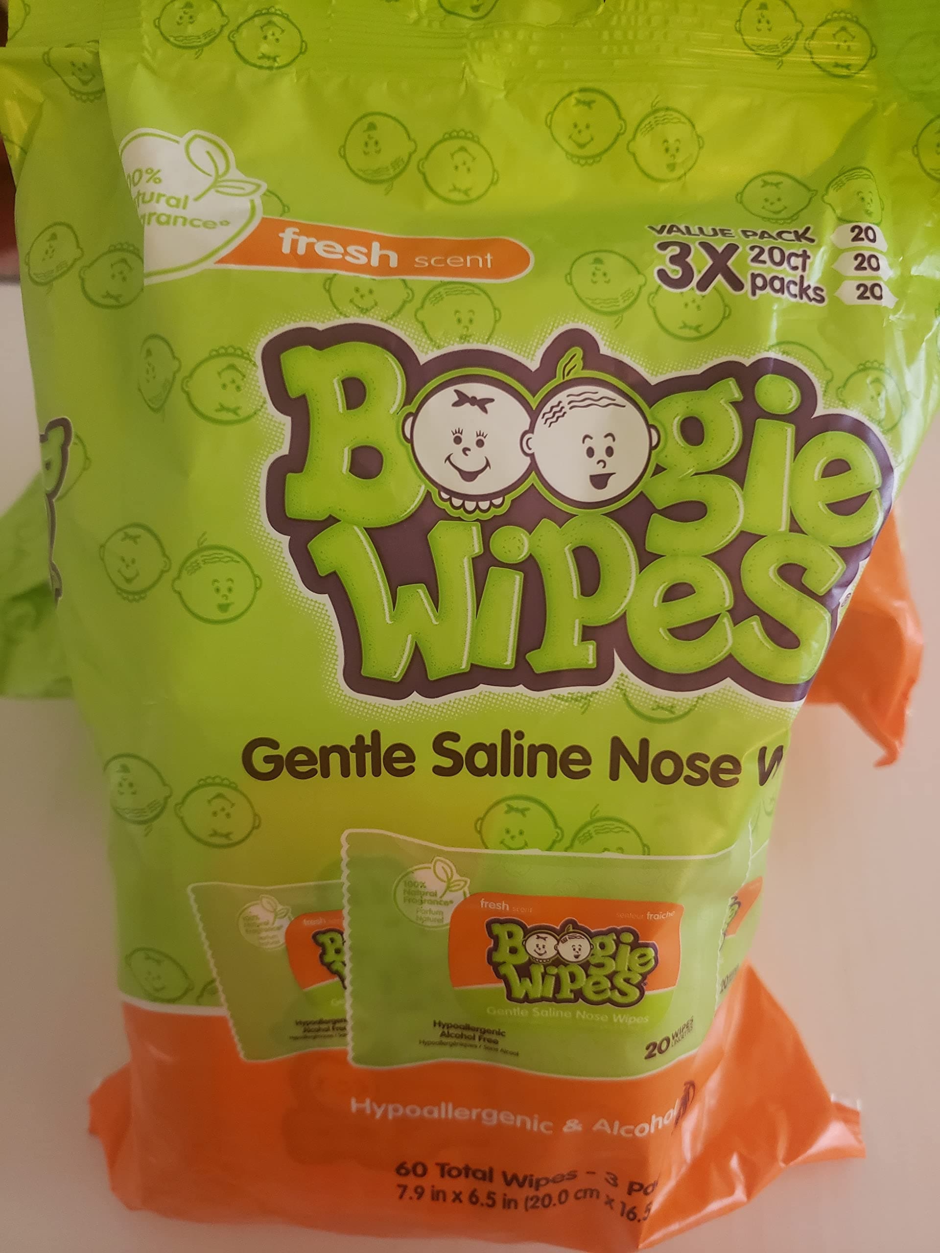 Wipes gentle saline nose wipes