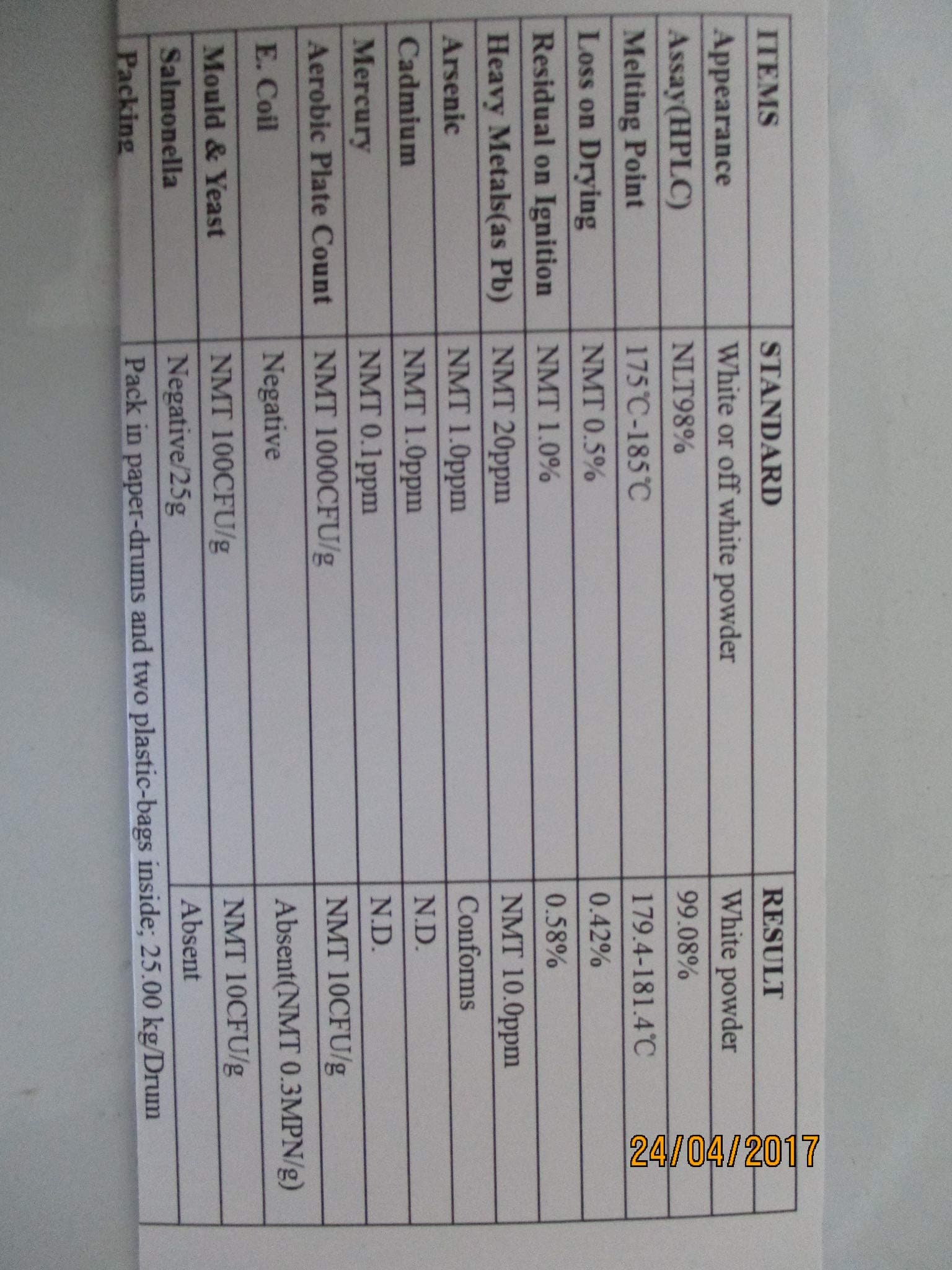 100 grams Hordenine HCL 99% Powder- 99.9%, cas # 6027-23-2
