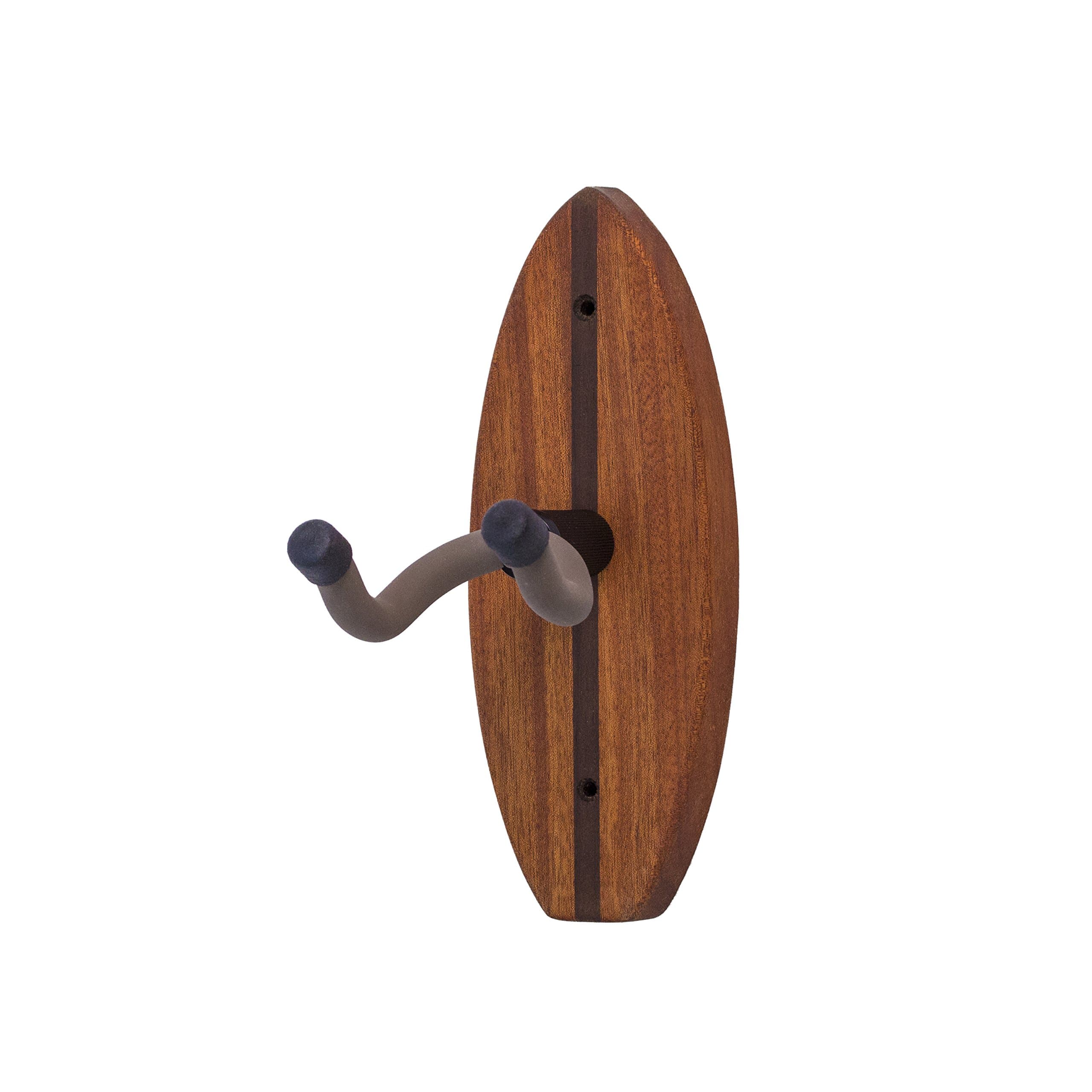 Zither Wooden Guitar Hanger - Handcrafted Solid Mahogany Wood Surfboard Wall Hanger Best for Acoustic, Electric and Classical Guitars, Made in USA