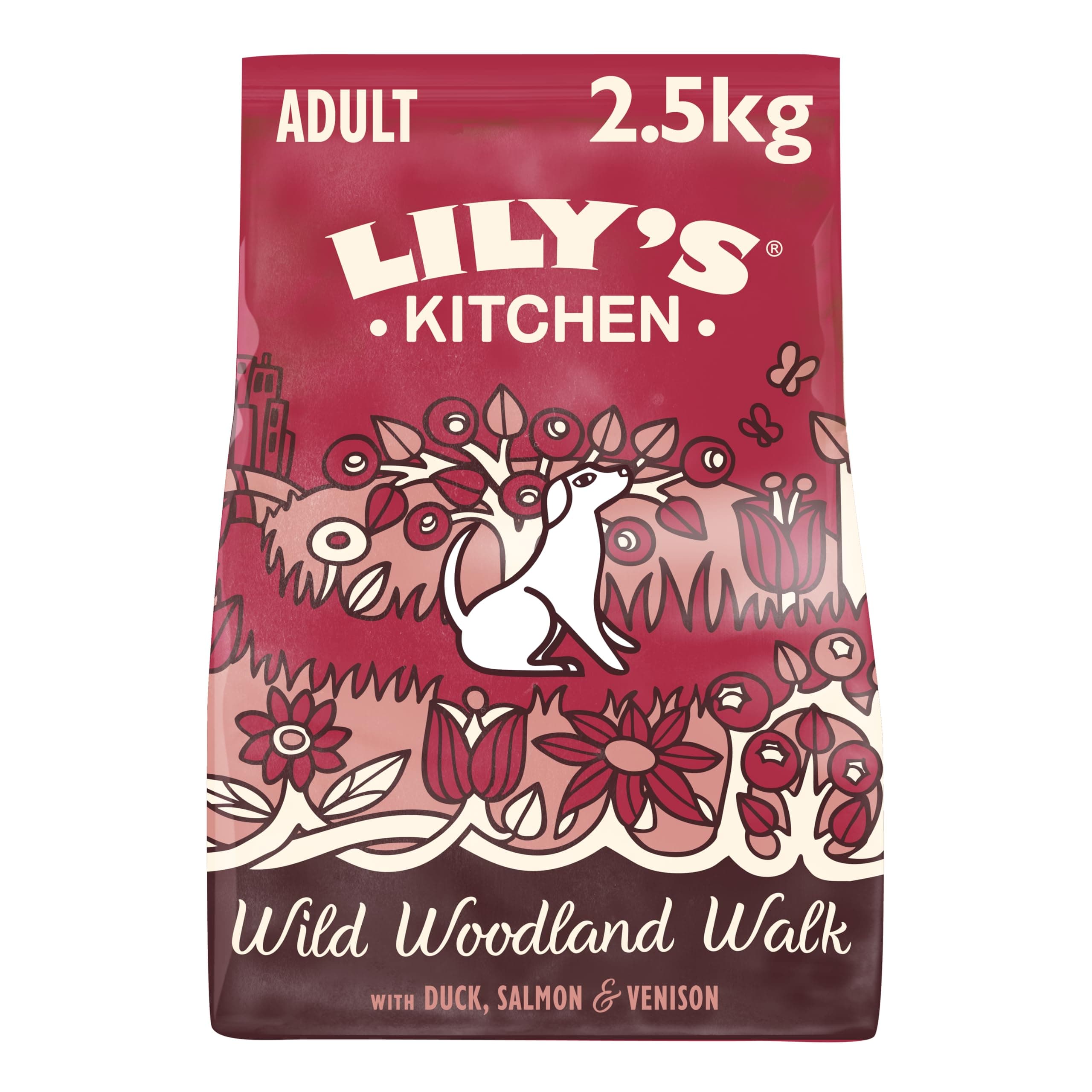 LILY'S KITCHEN Venison & Duck Grain Free Adult Dry Dog Food - 2.5KG
