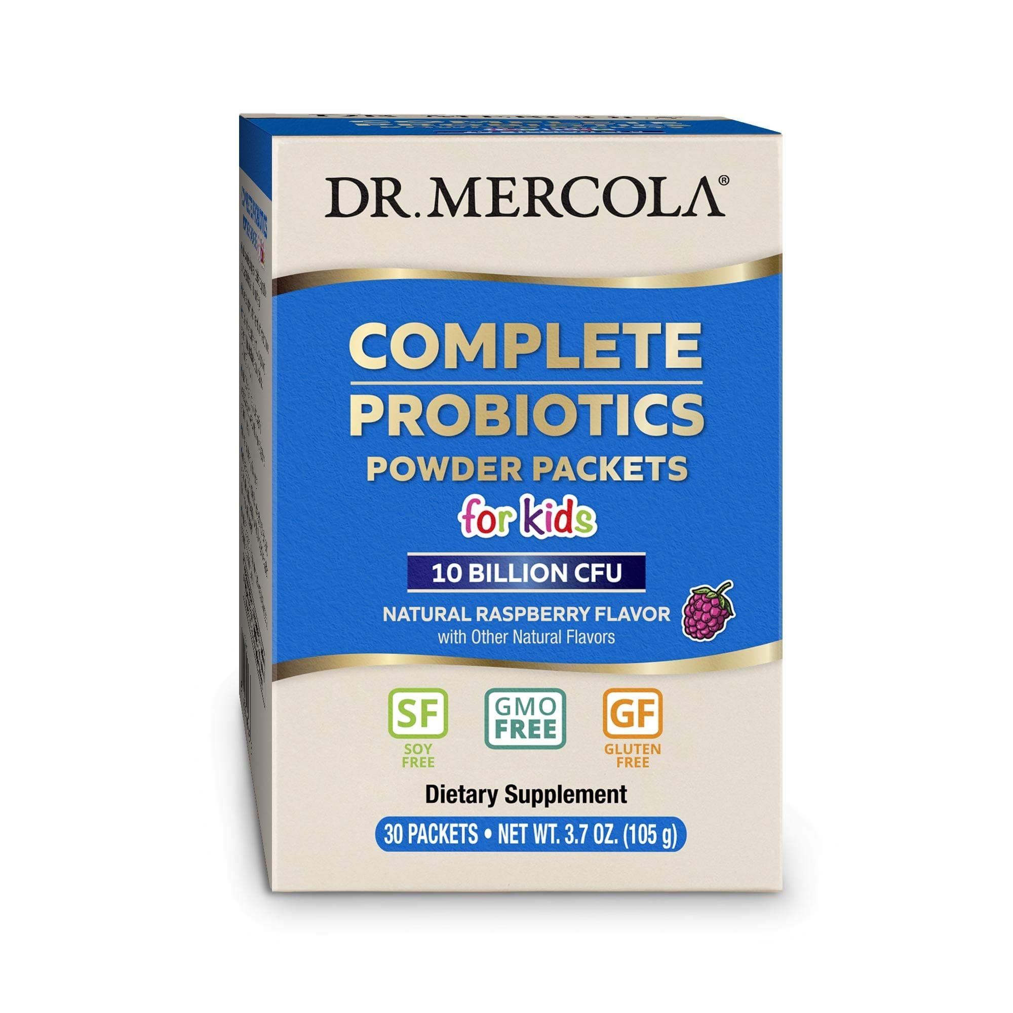 Complete Probiotics Powder Packets for Kids - Supports Digestive & Immune Health - 10 Strains - with Prebiotics - Non-GMO, Gluten-Free & Soy-Free - 30 Packets