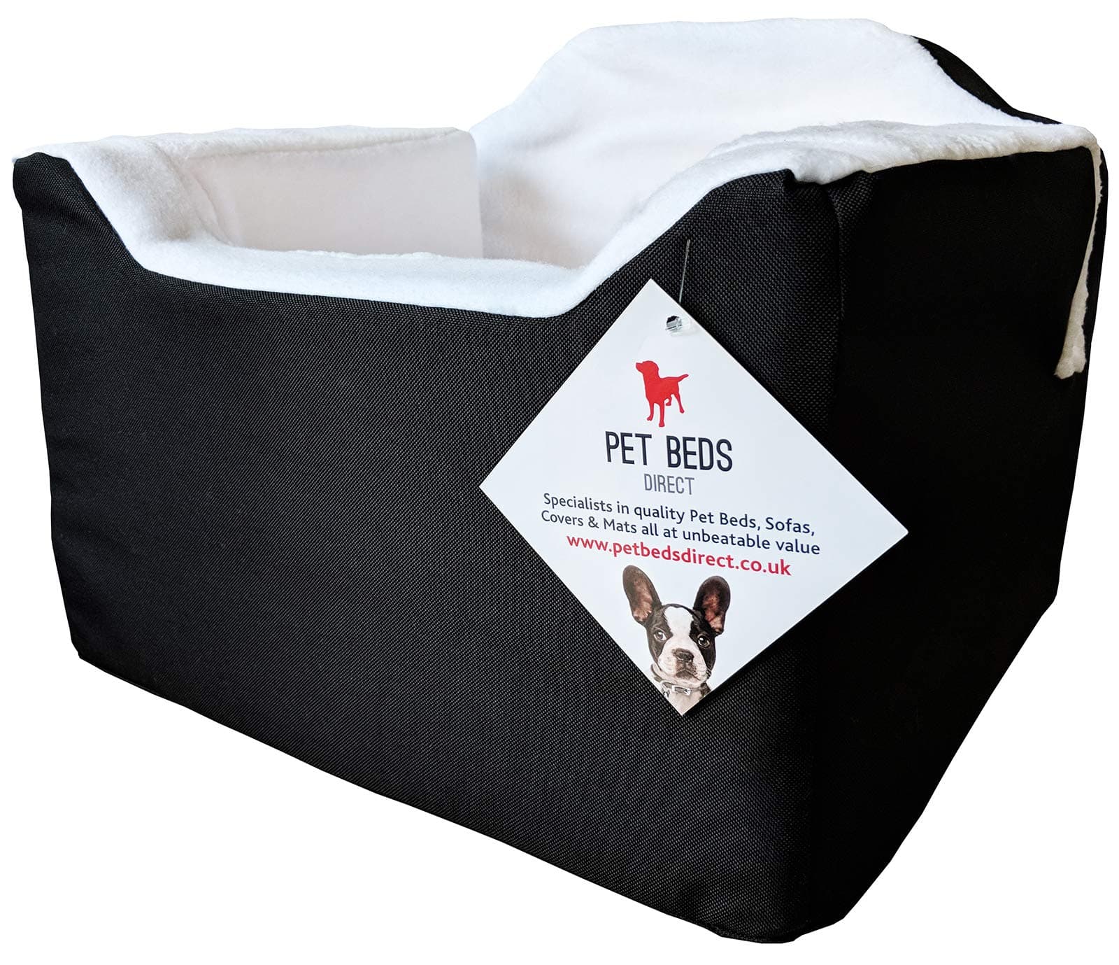 Dog Puppy Pet Soft Car Booster Safety Seat Travel Safe, in Small & Medium, 6 Available Colours (Medium (32 x 55 x 55cm), Black)