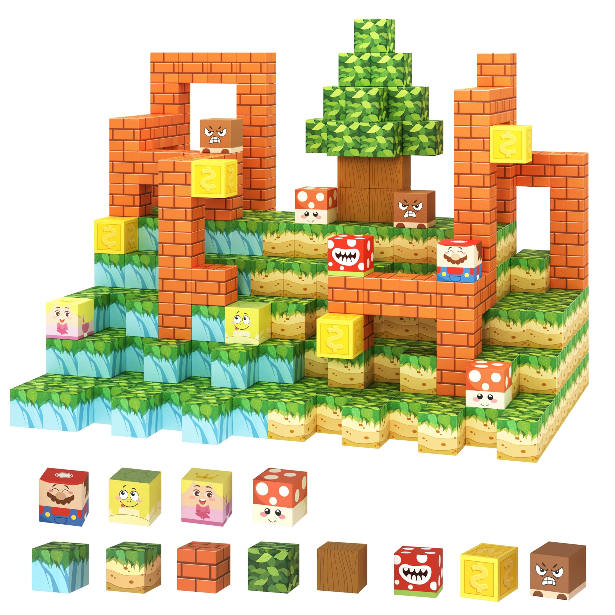 Magnet Cube Toys, Building Magnetic Cube Set, Magnetic Building Blocks for Toddlers, Strong Magnet, STEM Sensory Educational Toy Gift for Kids Boys & Girls Ages 3 4 5 6 7 8