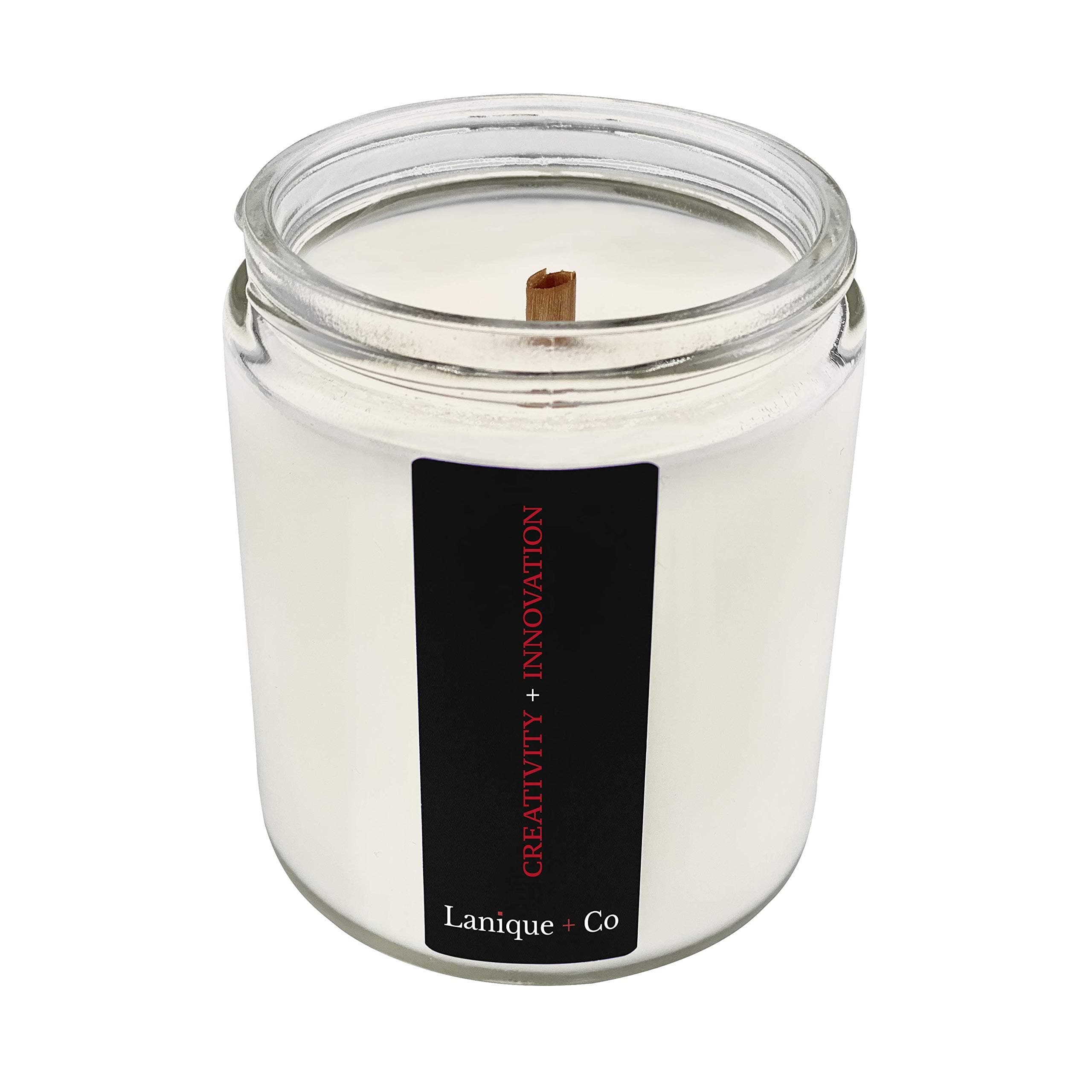Lanique + Co I Coconut Scented Candles: Creativity + Innovation (Yuzu + Tuberose) 8 Ounce Jar