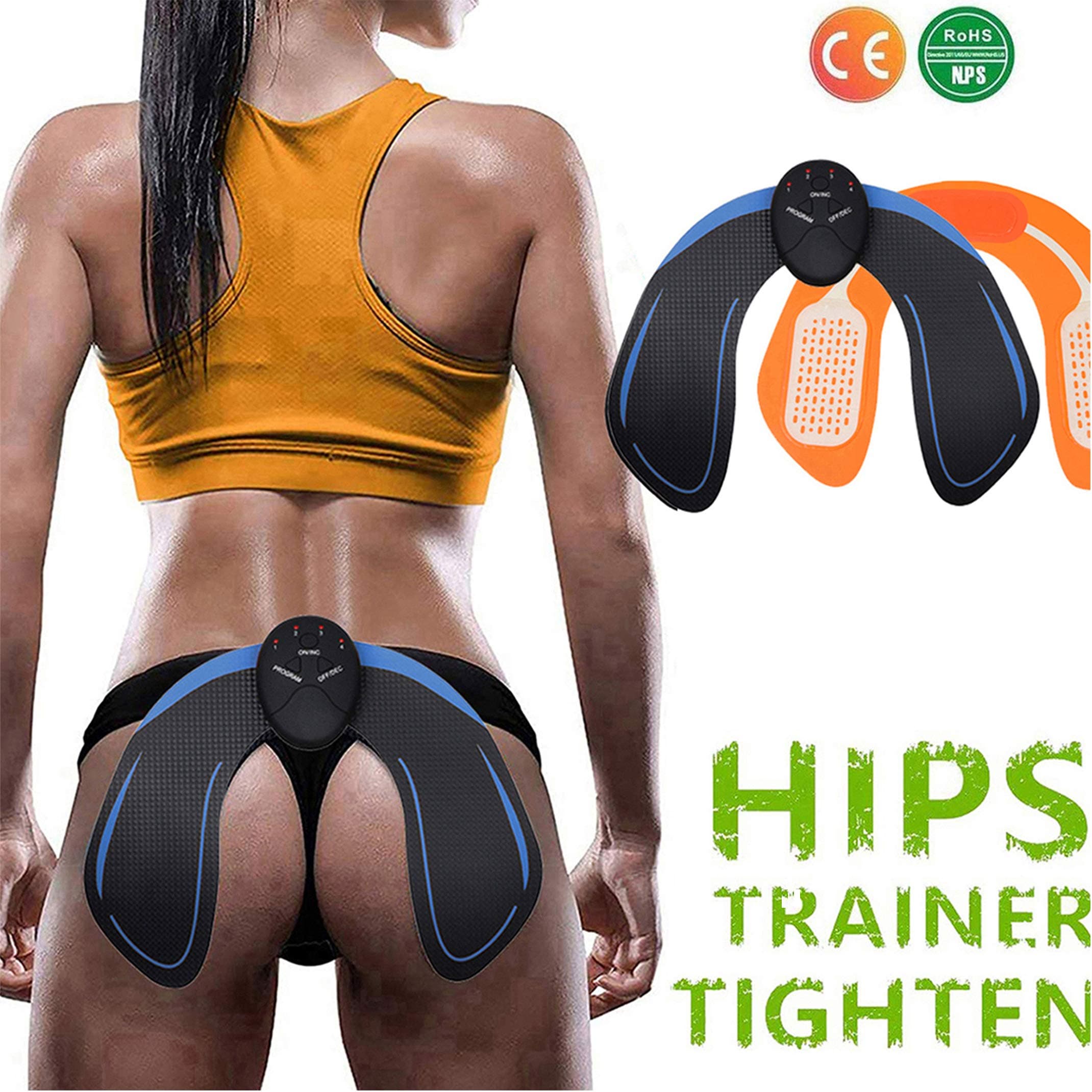 Hips EMS Muscle Stimulator,Electrical Hip Trainer Muscles Toner Abs Trainer 6 Modes Smart Easy Hip Trainer Fitness Training Gear Home Office Ab Workout Equipment Machine Buttocks Butt Stimulator