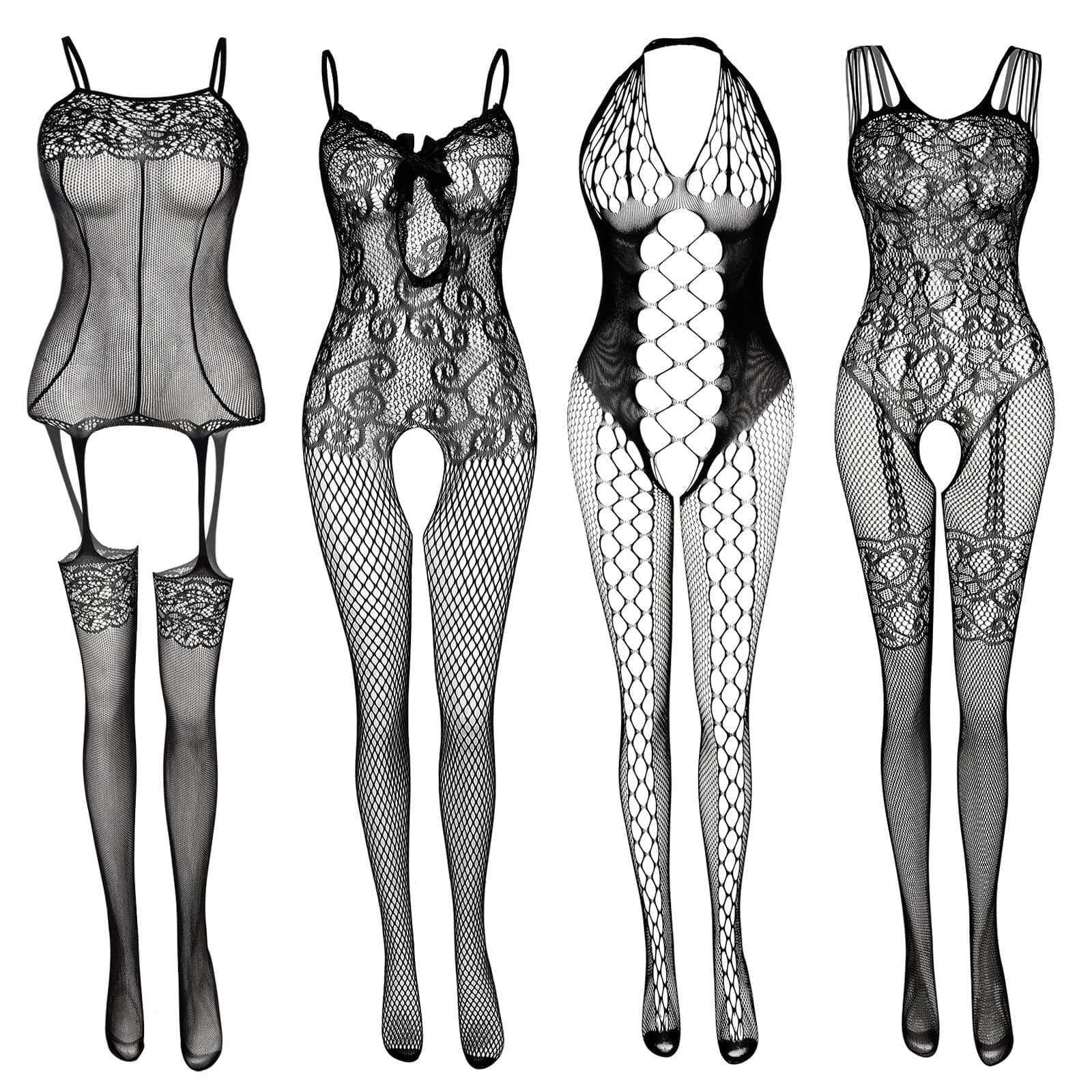 4 Pcs fishnet lingerie for women