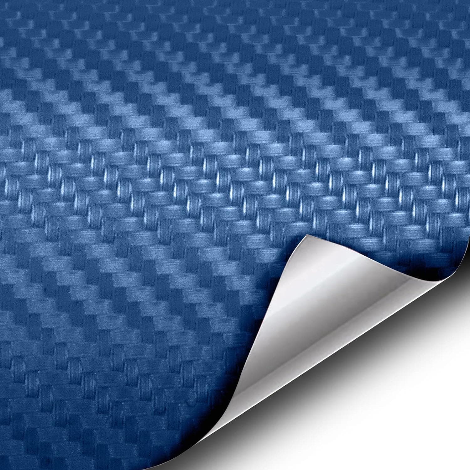 SIA VENDORS 3D Blue Carbon Fiber Film Twill Weave Vinyl Sheet Roll Wrap DIY Decals Vinyl Sticker Tape for Cars Auto and Motorcycle (12 X 48 Inch, Blue)