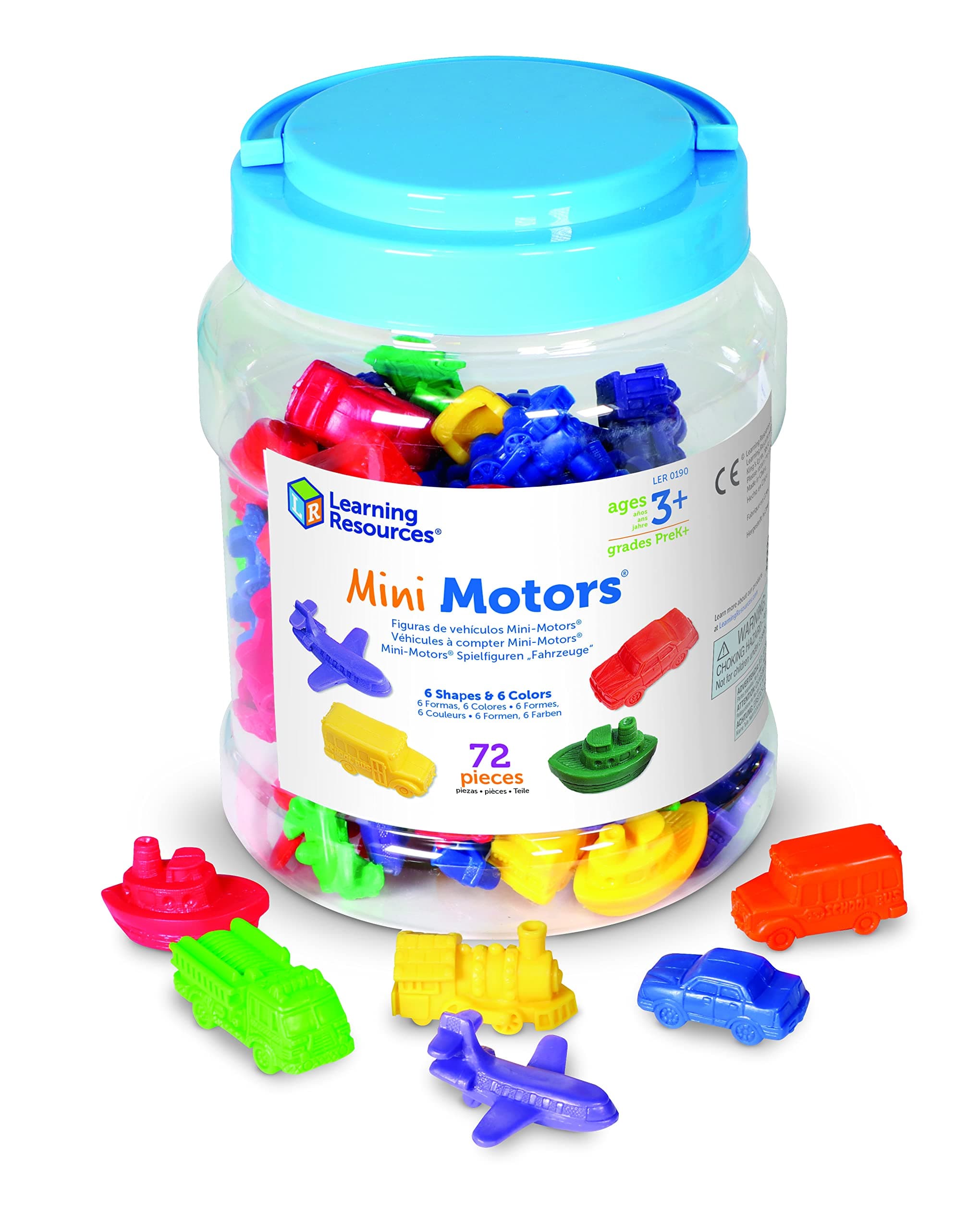 Learning Resources Mini Motors Counting and Sorting Fun Set, Set of 72