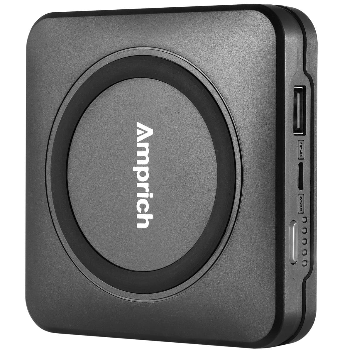 Amprich Wireless Charger 8000mah Battery Charger Qi Wireless Charging Pad for Samsung S7 S6 / Edge / Plus, Note 5, Nexus Lg Nexus 6, Sony Xperia Z3v and All Qi-enabled Devices(Black)