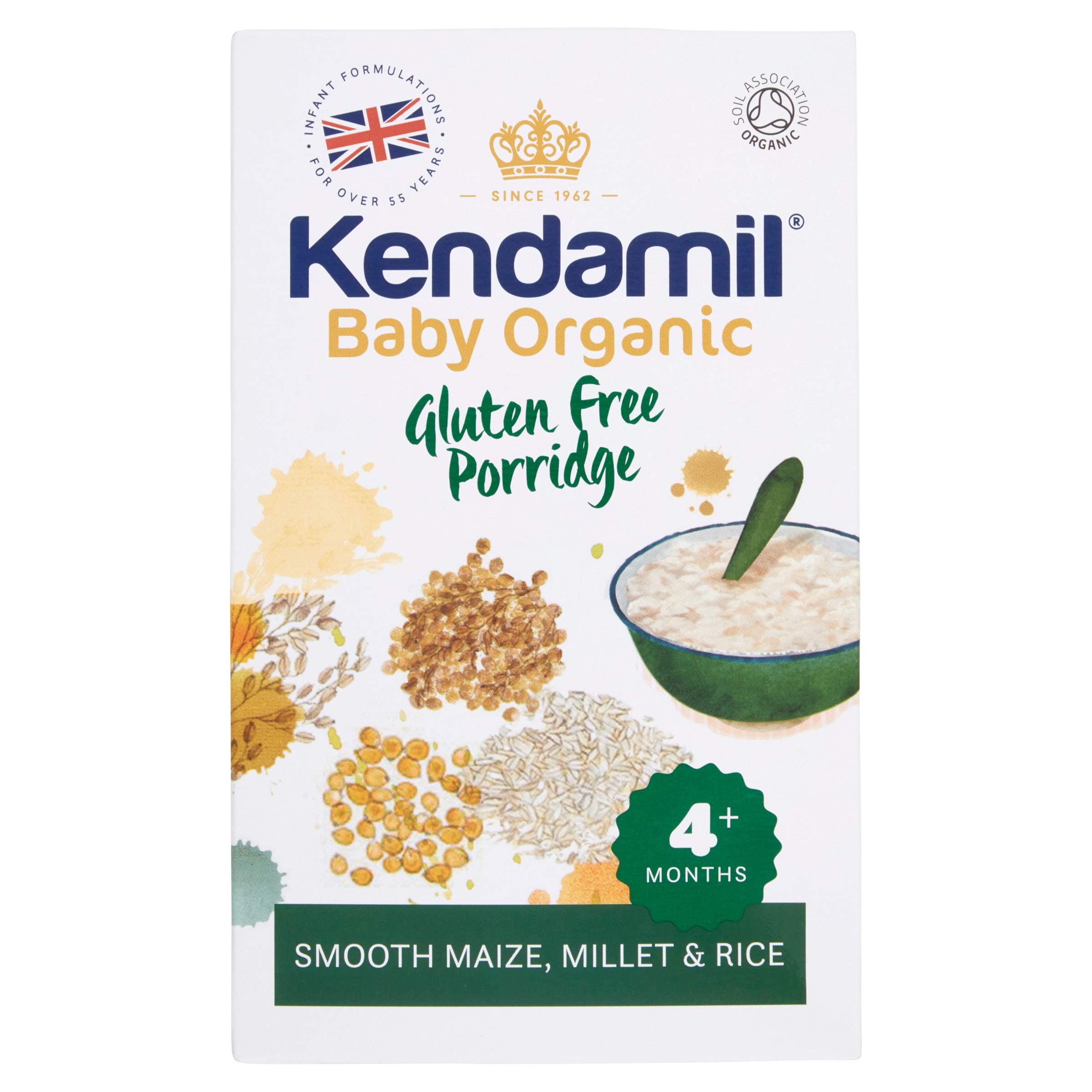 (12x150g) Kendamil 4 Months Plus Baby Organic Gluten Free Porridge 12-Pack