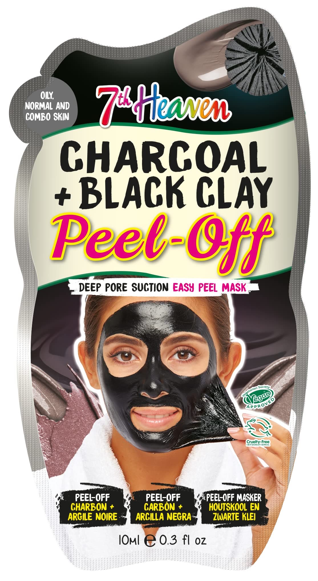 Montagne JEUnesse Charcoal + Black Clay Peel-Off Face Mask
