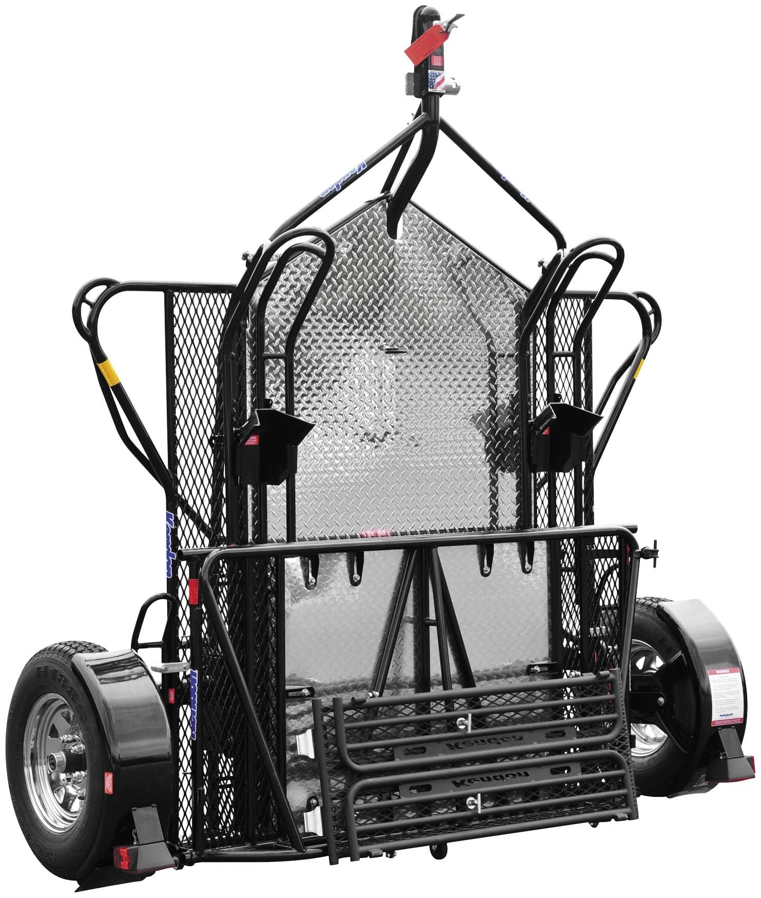 Kendo Dual Ride-Up SRL Stand-Up Motorcycle Trailer - Black - BB207RU