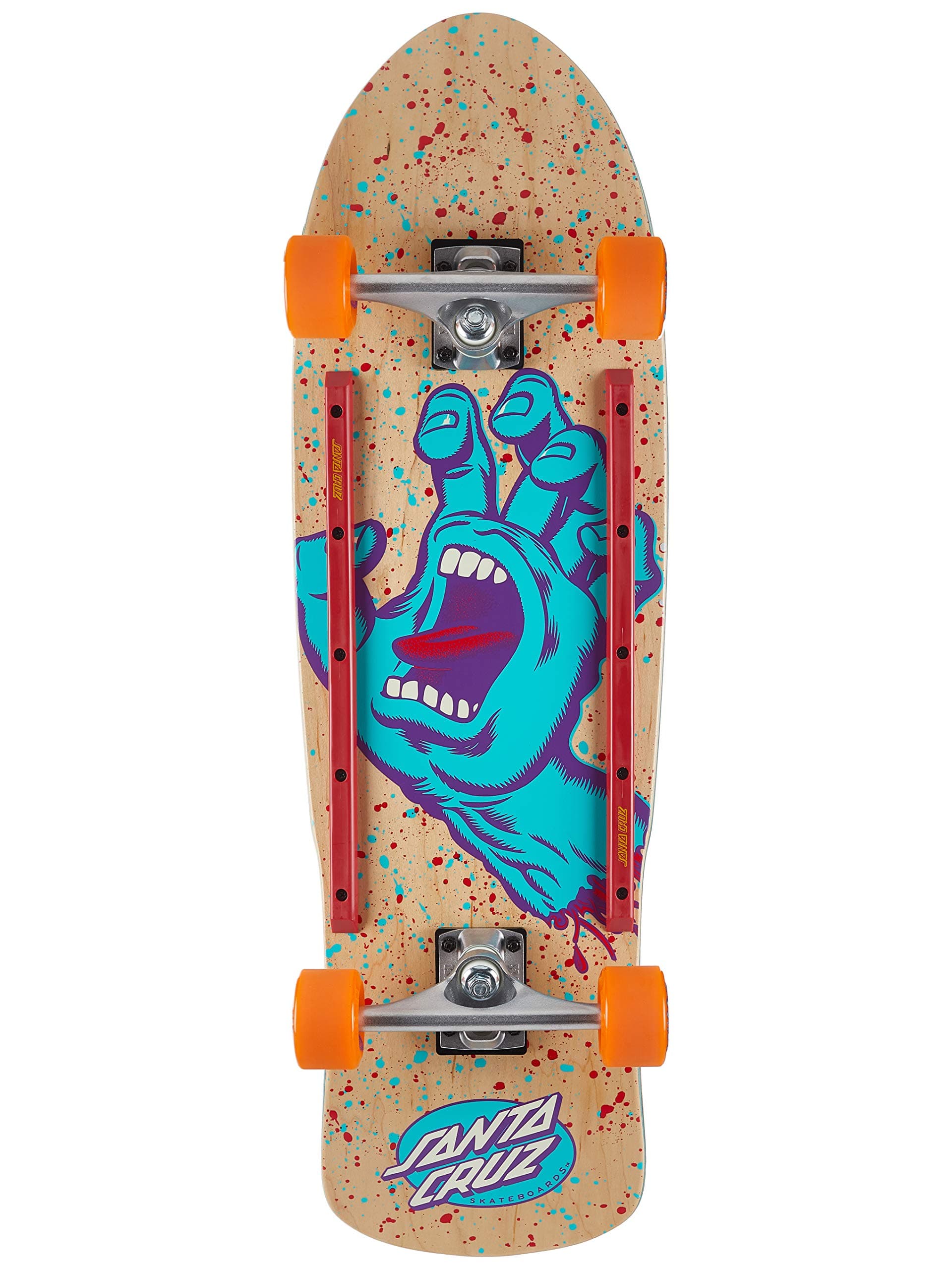 Santa Cruz Skate Screaming Hand 9.42" X 31.88" 80s Cruzer, White