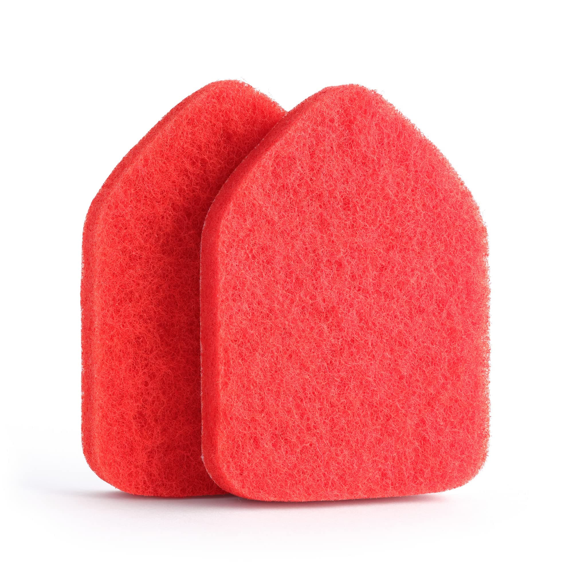 Replacement Scrubber Refill for Moku Home Extendable Tub Tile Shower Brush for Cleaning Non-Scratch (2X Scrubber Sponge Red)