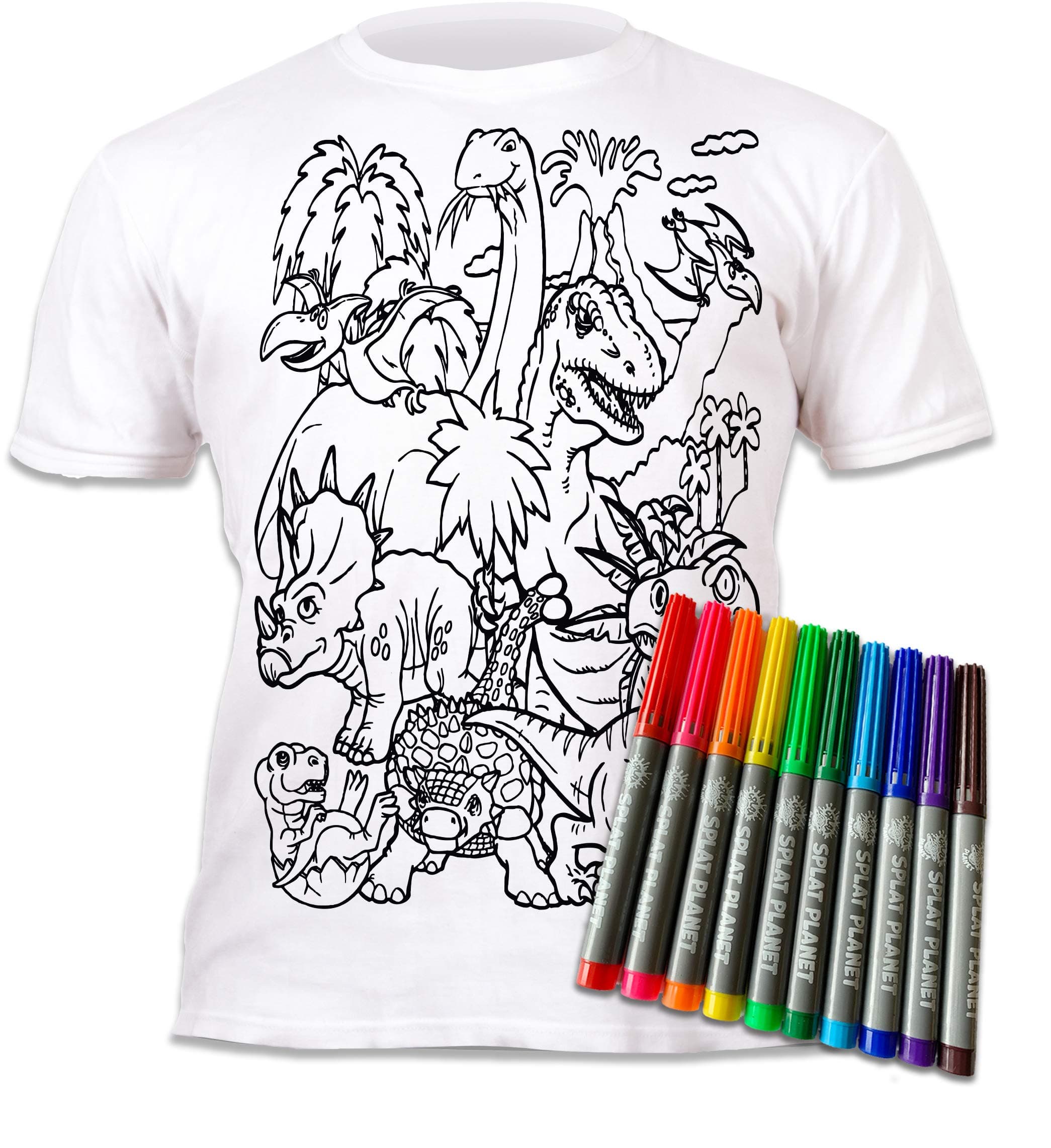 Dinosaur Colour in T-shirt