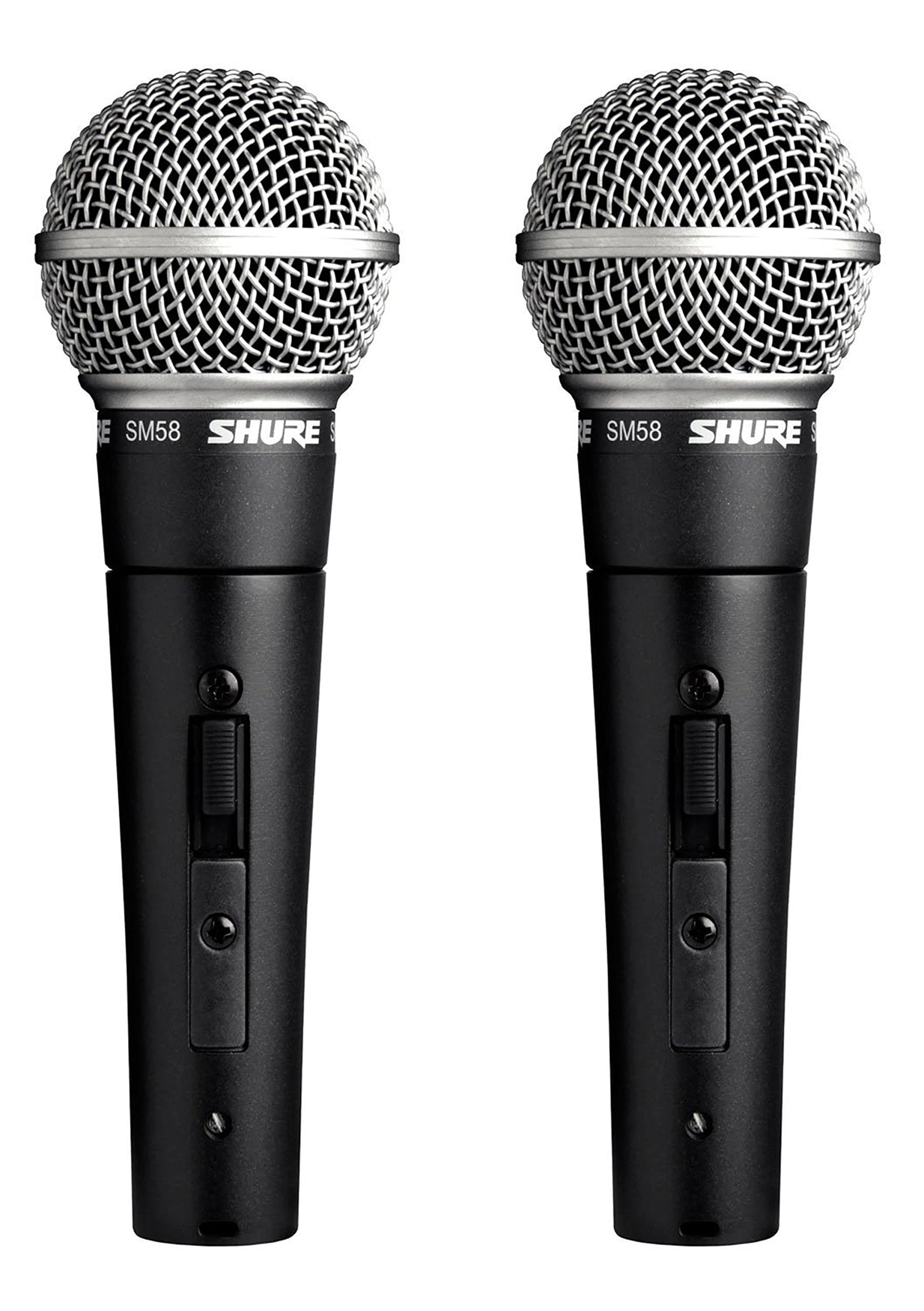 SM58S Professional Vocal Microphone w/On/Off Switch (2 Pack), XLR