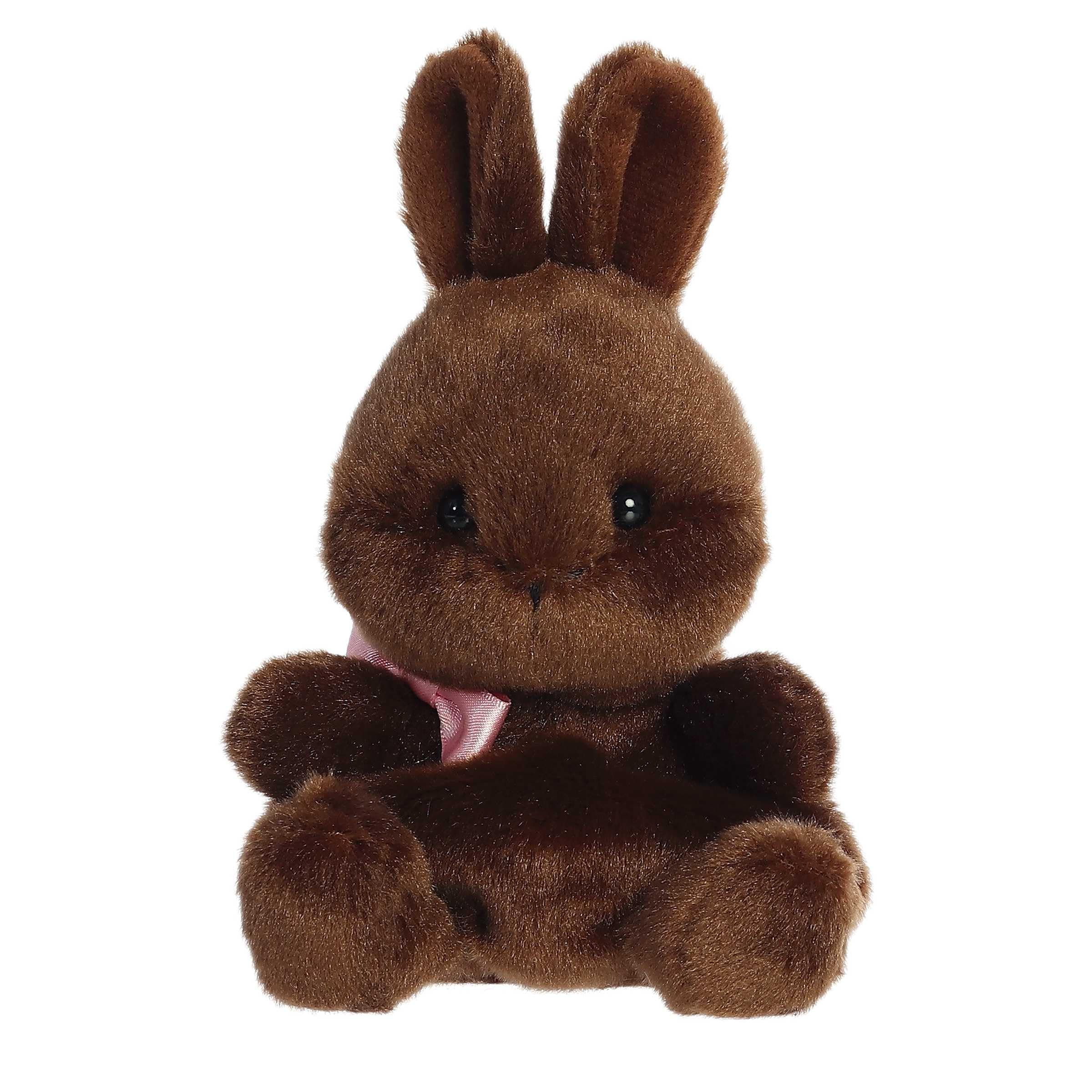 Aurora Adorable Palm Pals Richie Chocolate Bunny Stuffed Animal - Pocket-Sized Play - Collectable Fun - Brown 5 Inches
