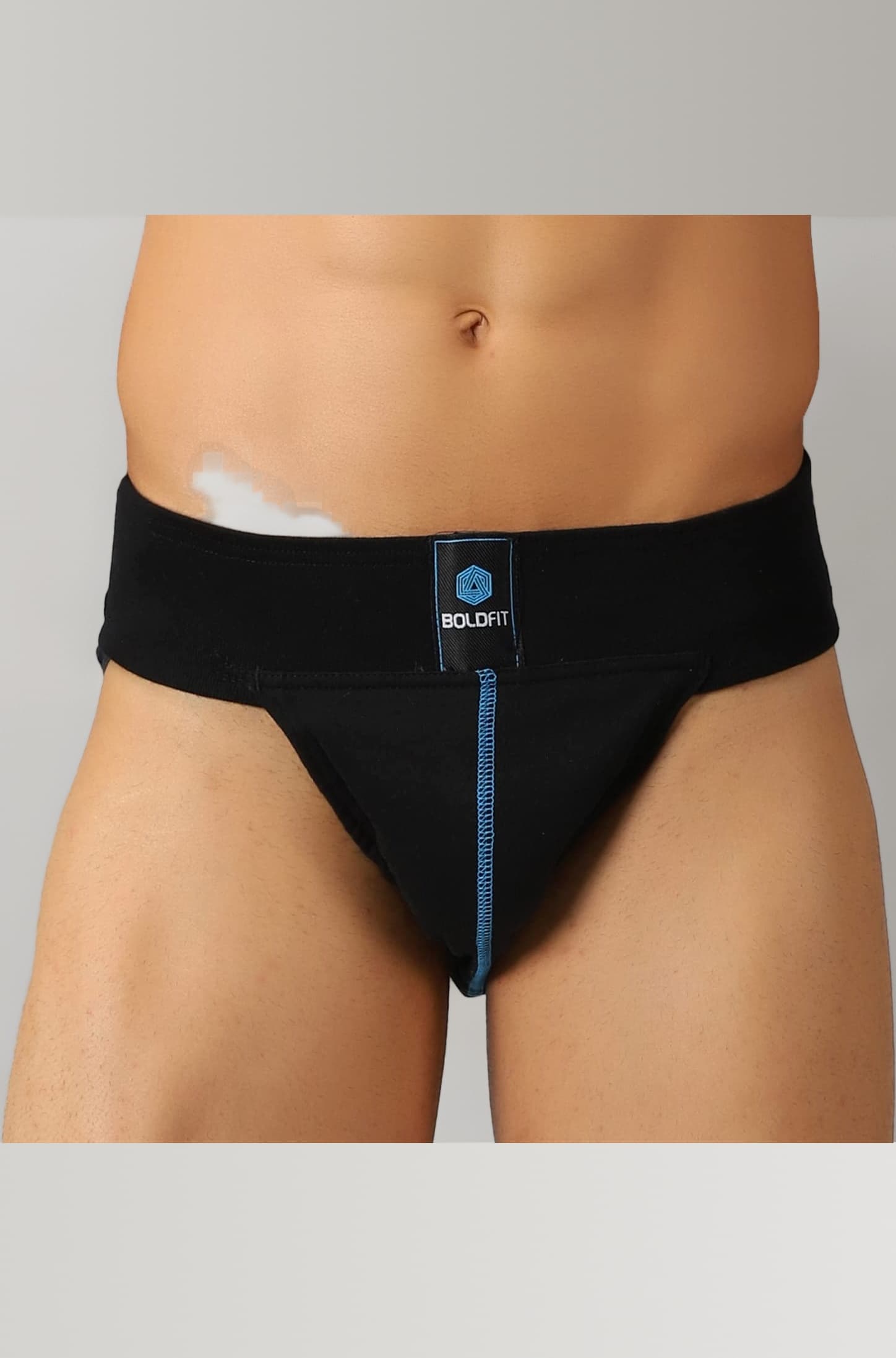 Boldfit Gym Supporter for Men Sports Underwear for Workout in Gym Stretchable Cotton Supporter for Gym Workout Quick Dry, Moisture Wicking Supporter for Cricket, Gym, Running Black