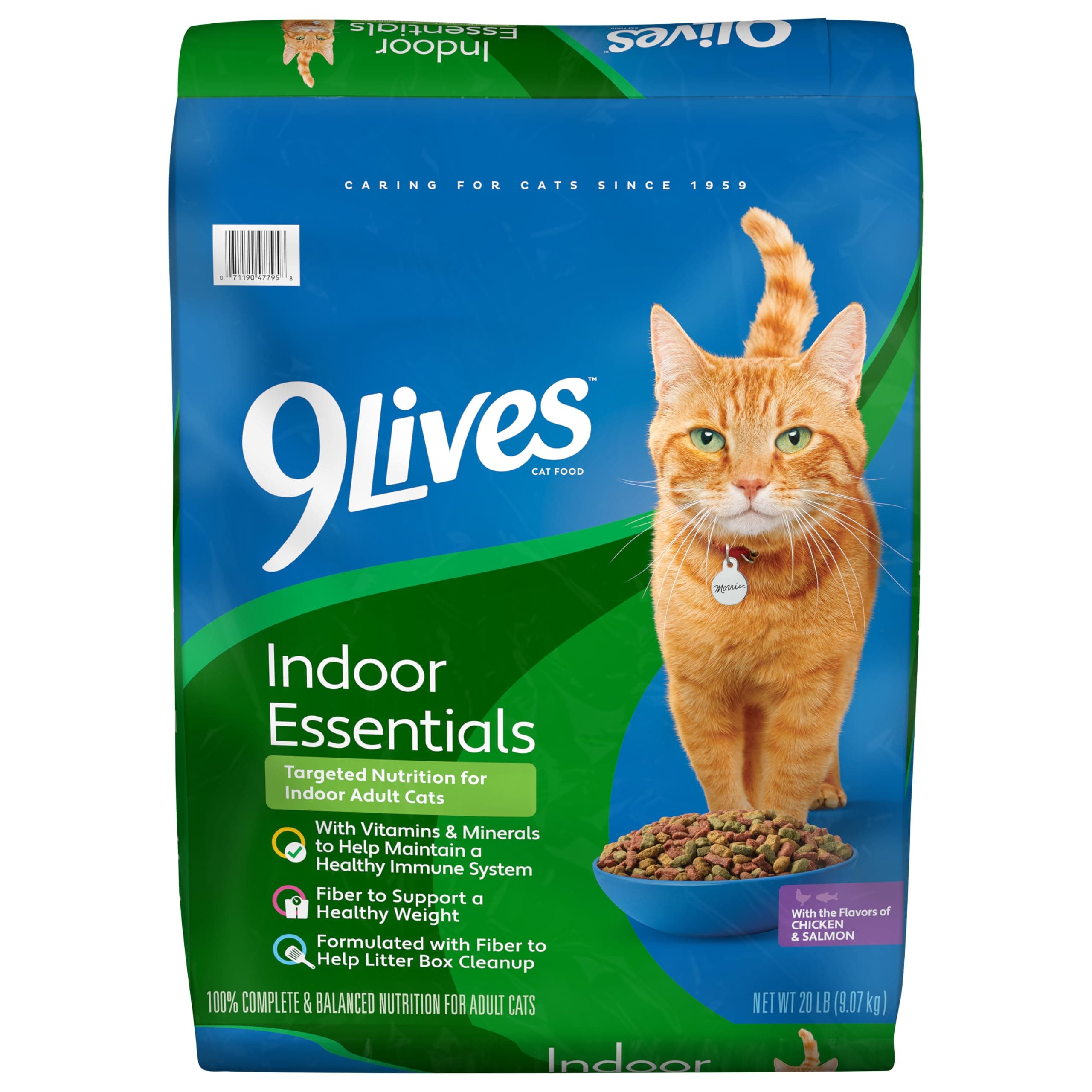 9Lives Indoor Complete Dry Cat Food, 20 lb. Bag