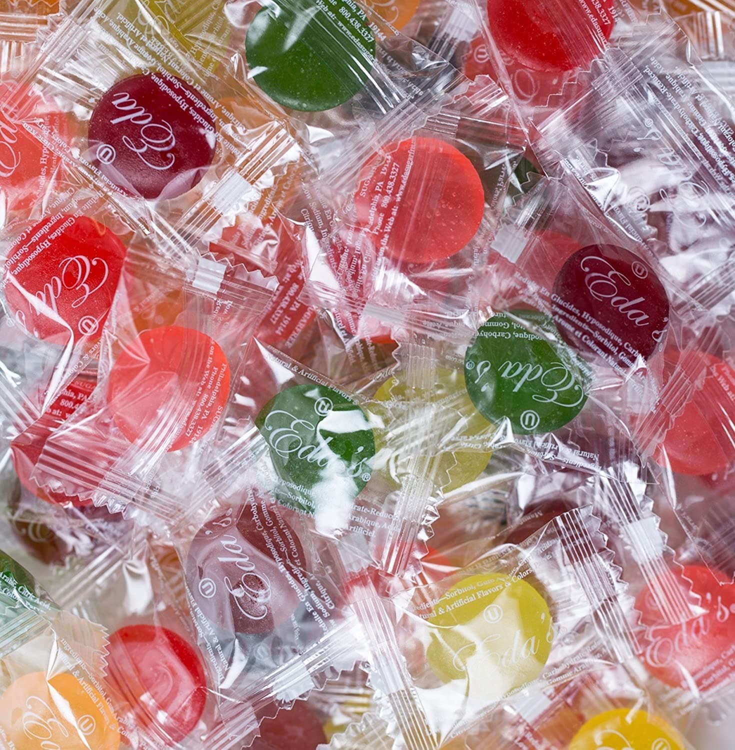 Sugar Free Mixed Fruit Hard Candy, Individually Packed, Or Parve, Uses Sorbitol, Low Sodium, 1 Pound