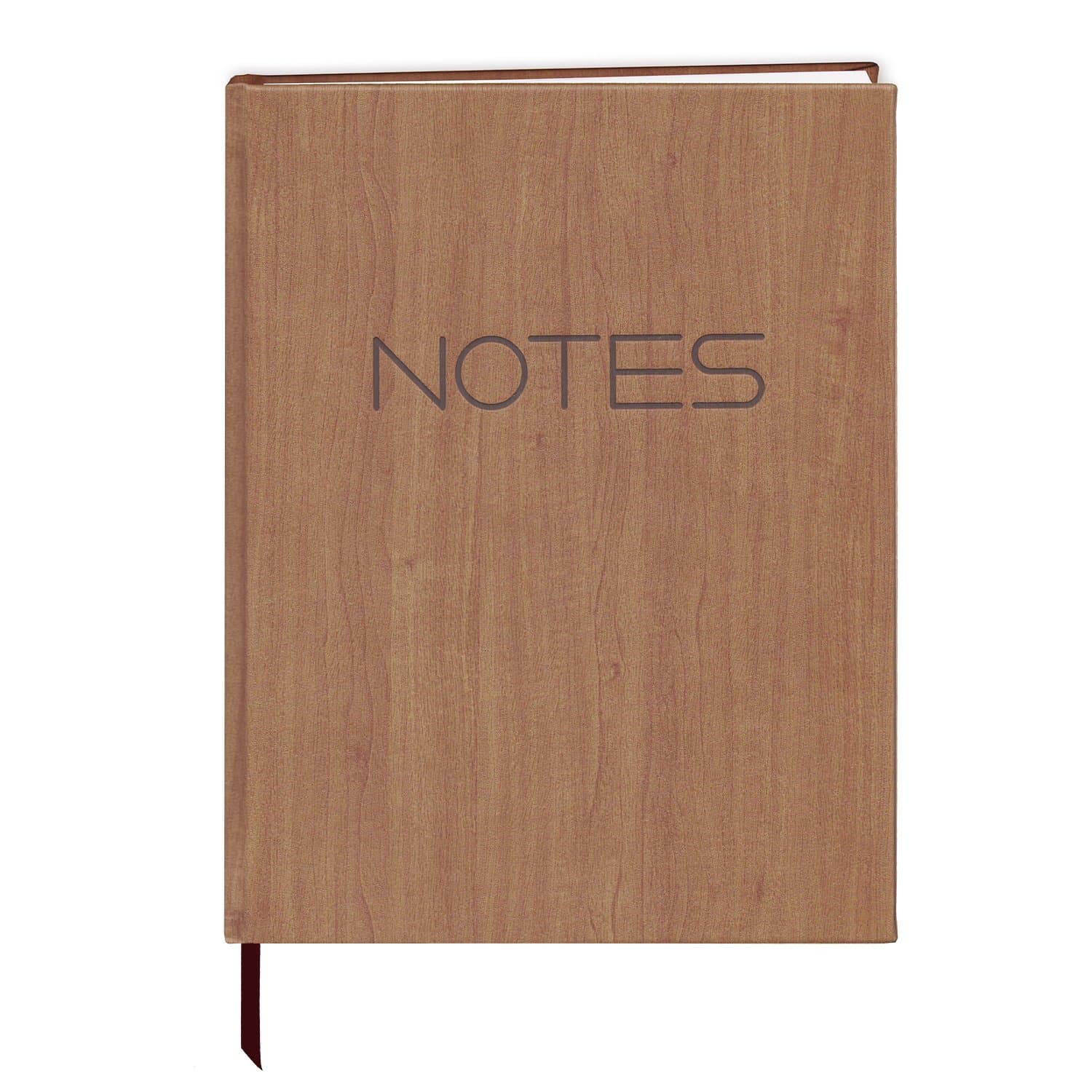 BookFactory Universal Note Taking System (Cornell Notes) / NoteTaking Notebook - 120 Pages, 8" x 10" - Soft Touch Wood Finish Cover Case Bound (LOG-120-SCS-AXE9400(Universal-Note))