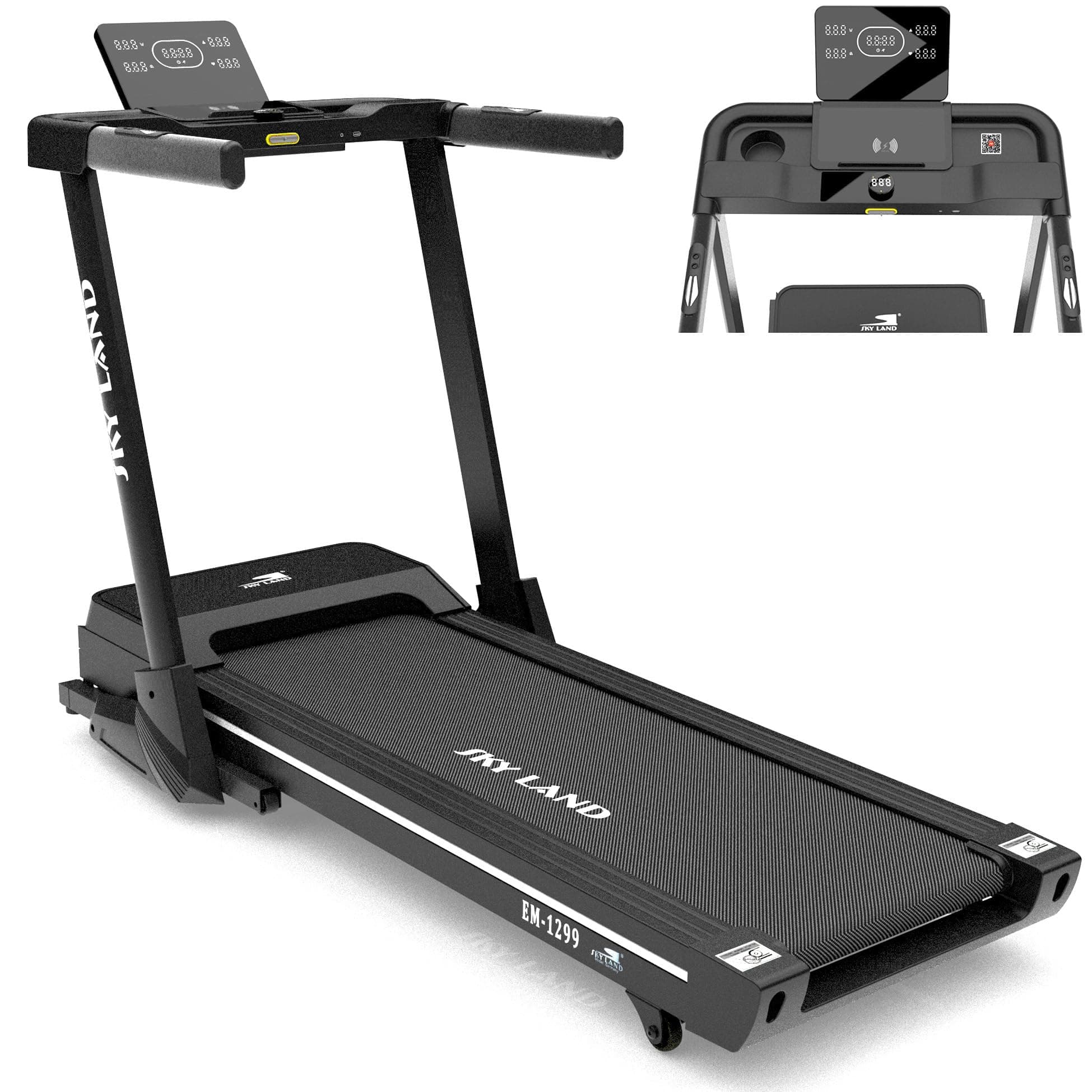 SKY LAND Treadmill for Home, Folding Cardio Machine with Incline Options, Bluetooth Support, Compact Treadmill Home Gym Running Equipment for Indoor Fitness & Daily Workouts