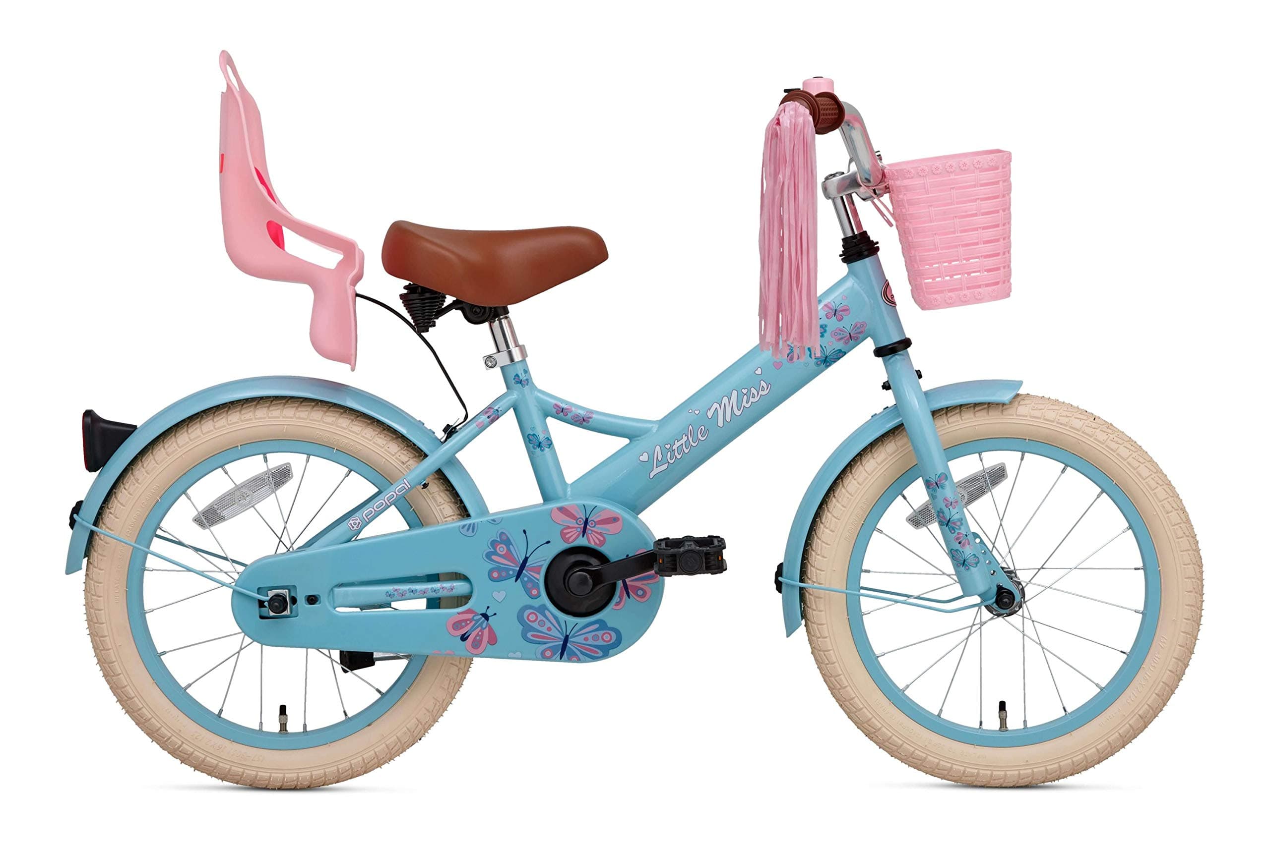 POPAL Little Miss 16 Inch 25 cm Girls Coaster Brake Turquoise