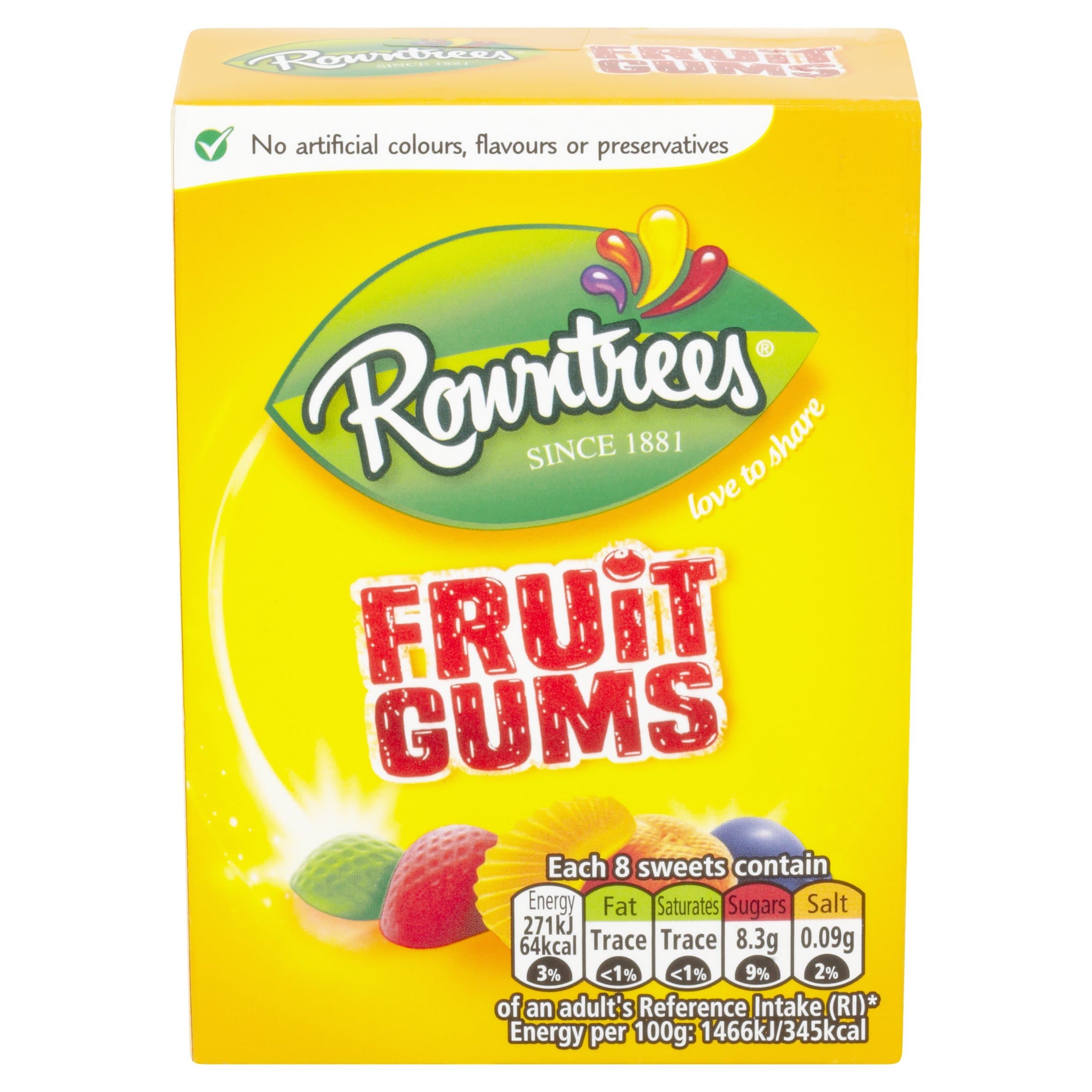 Rowntree's Fruit Gums, 9 Pack